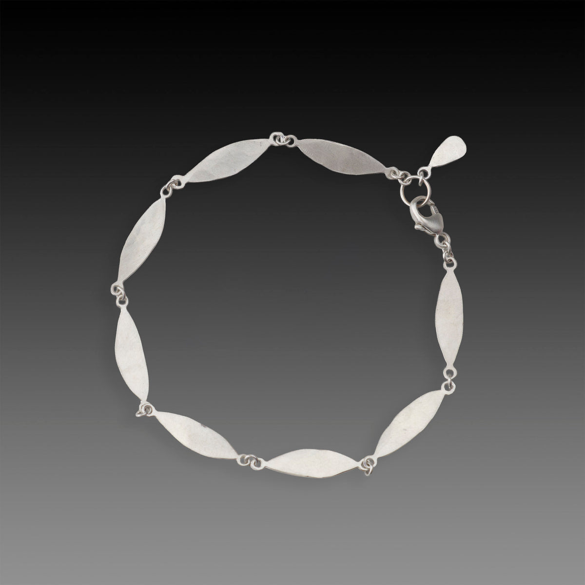 Silver Leaves Link Bracelet