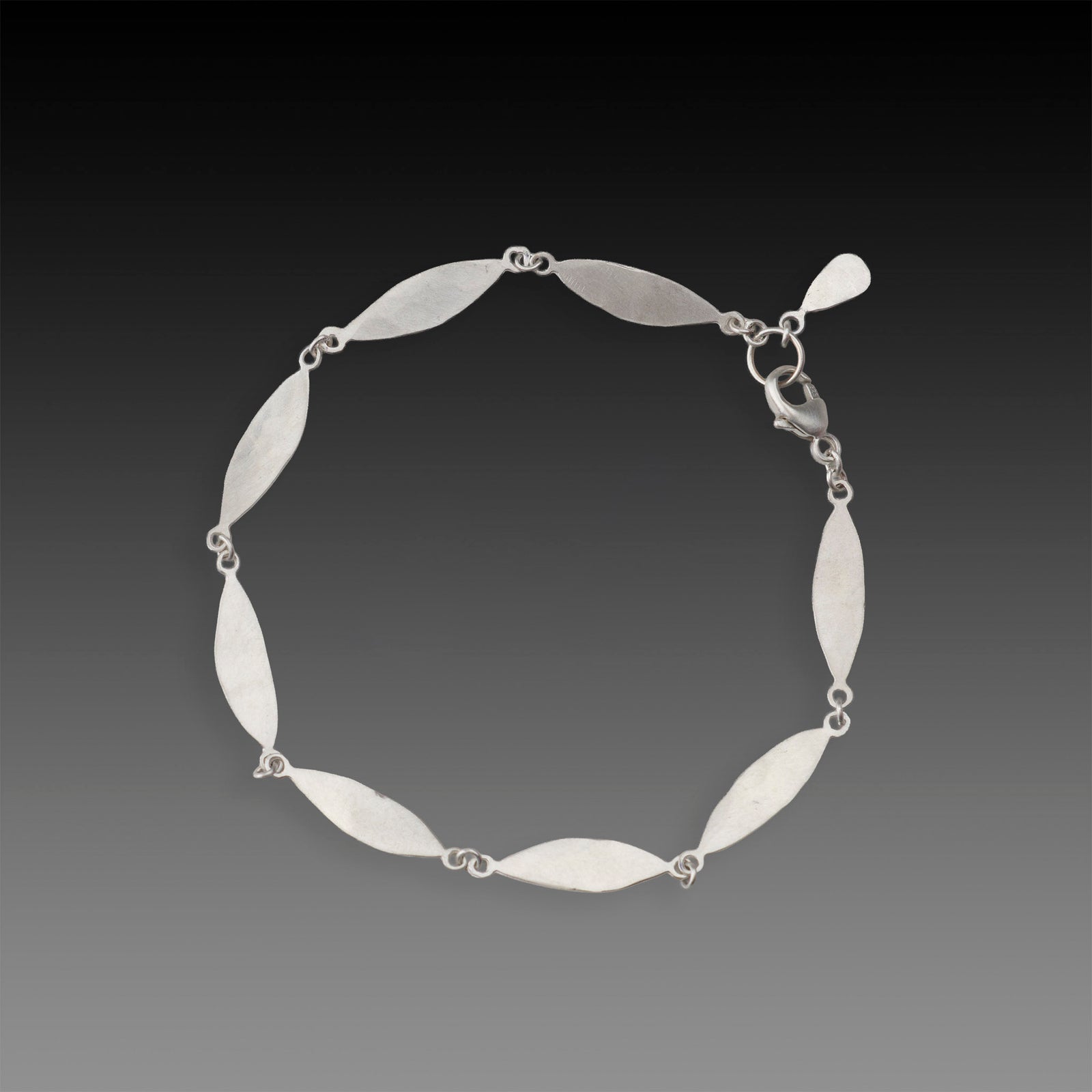 Silver Leaves Link Bracelet