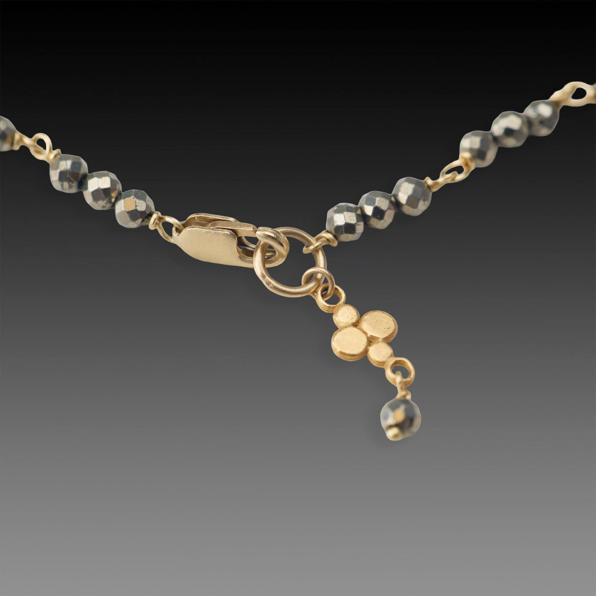 Pyrite Bracelet with 22k Gold Charm