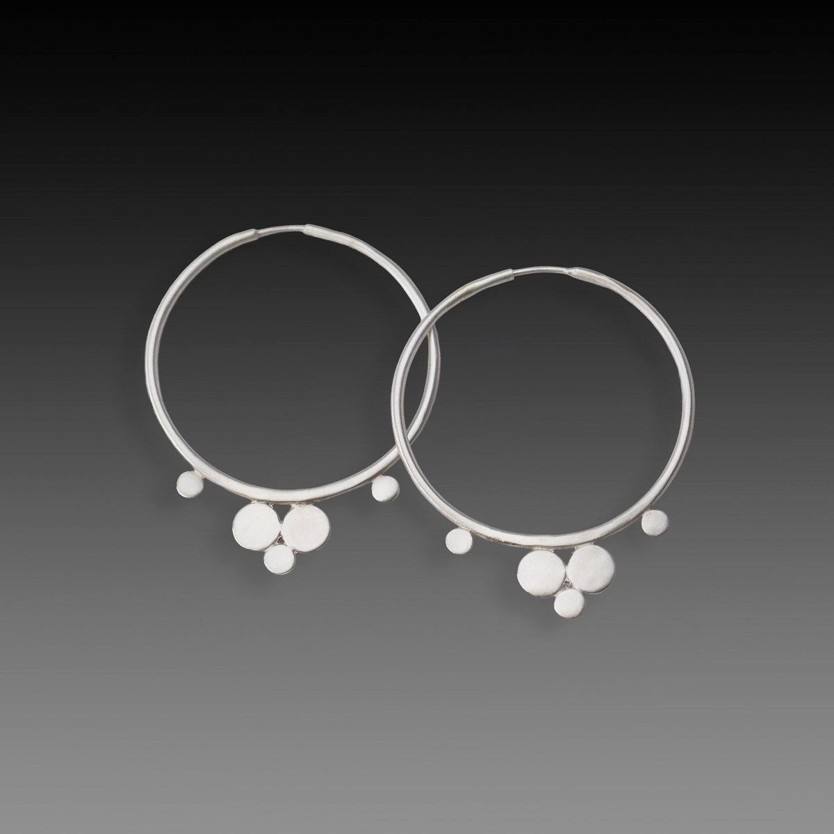 Medium Hammered Hoop Earrings
