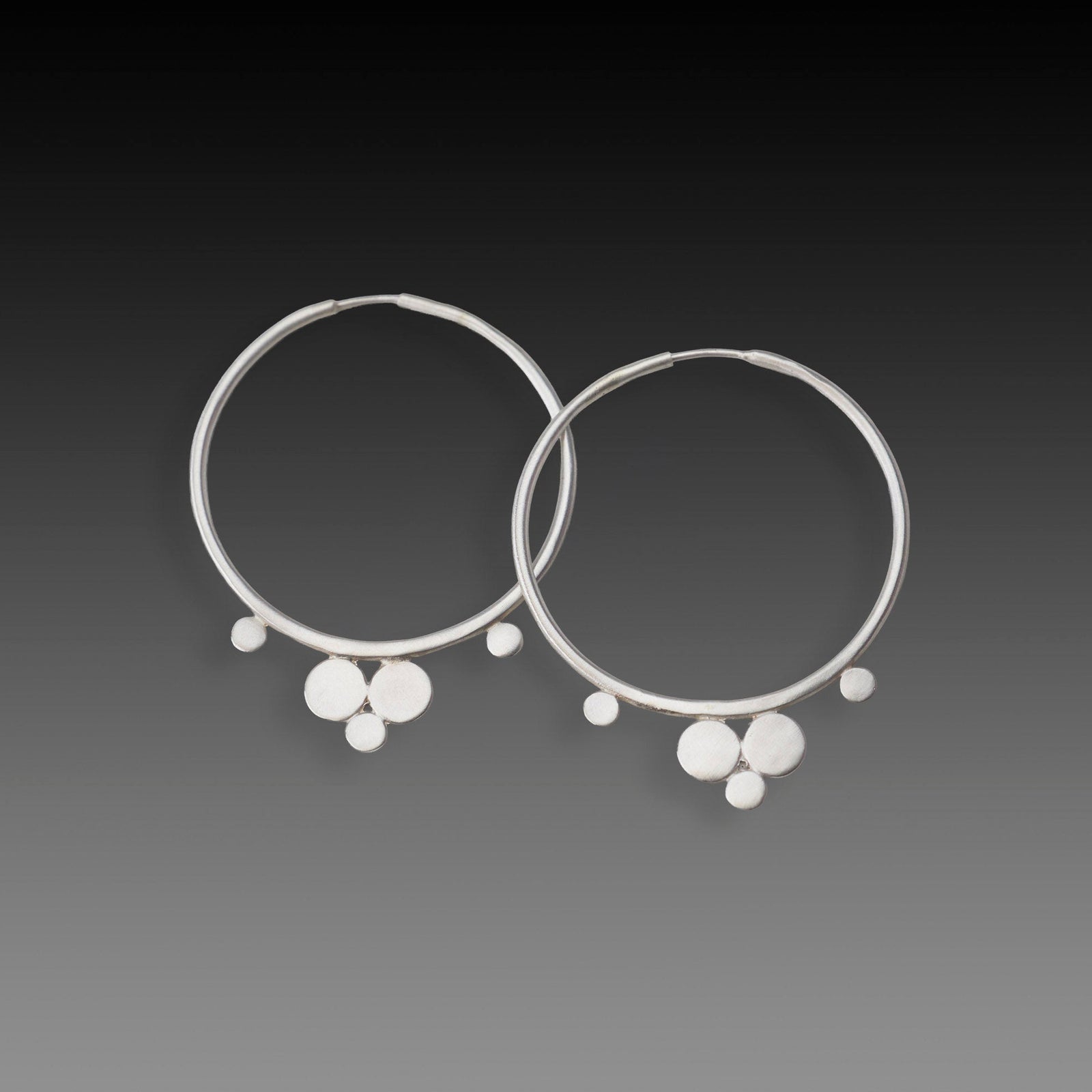 Medium Hammered Hoop Earrings