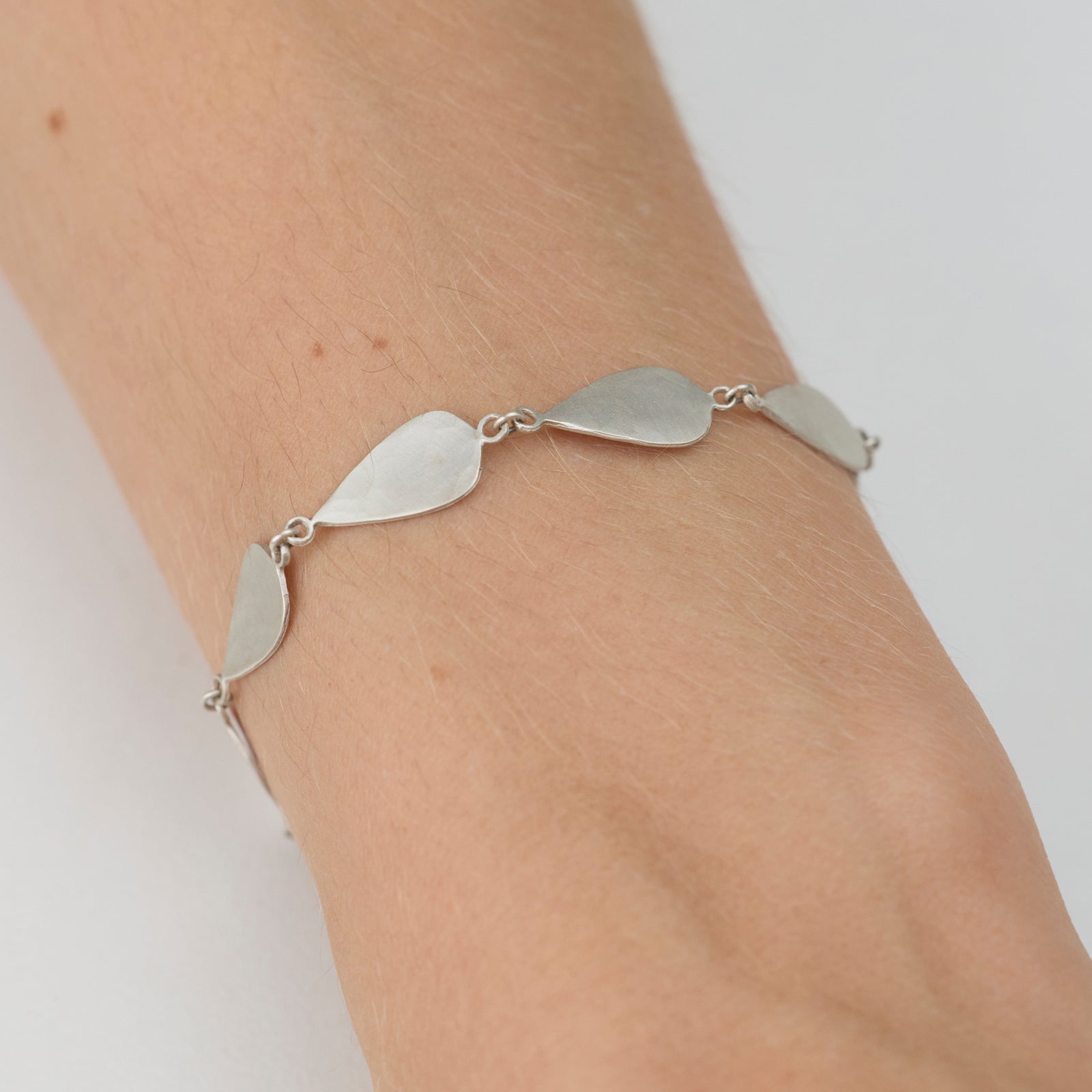 Silver Drop Linked Bracelet