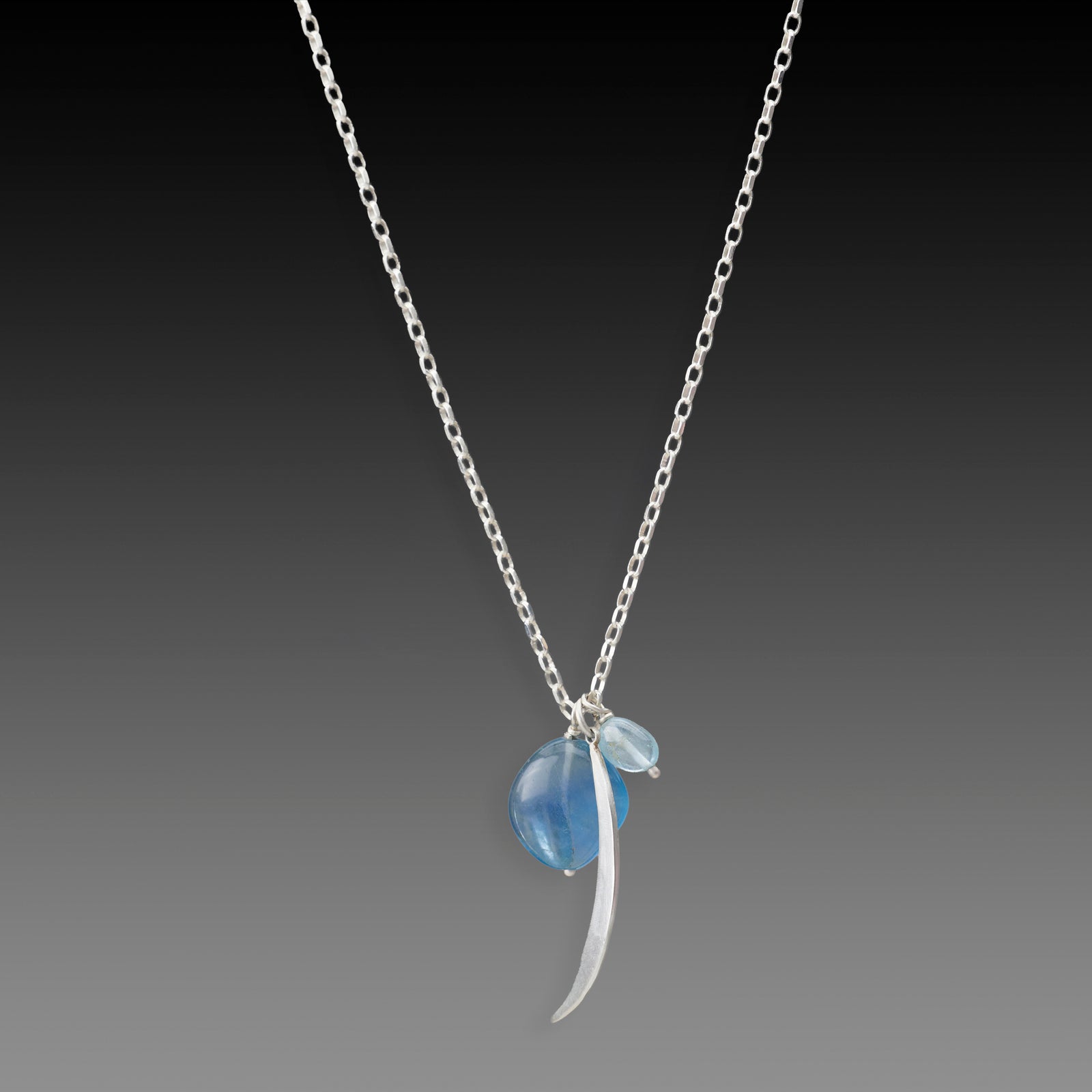 Fluorite Moon Charm Necklace