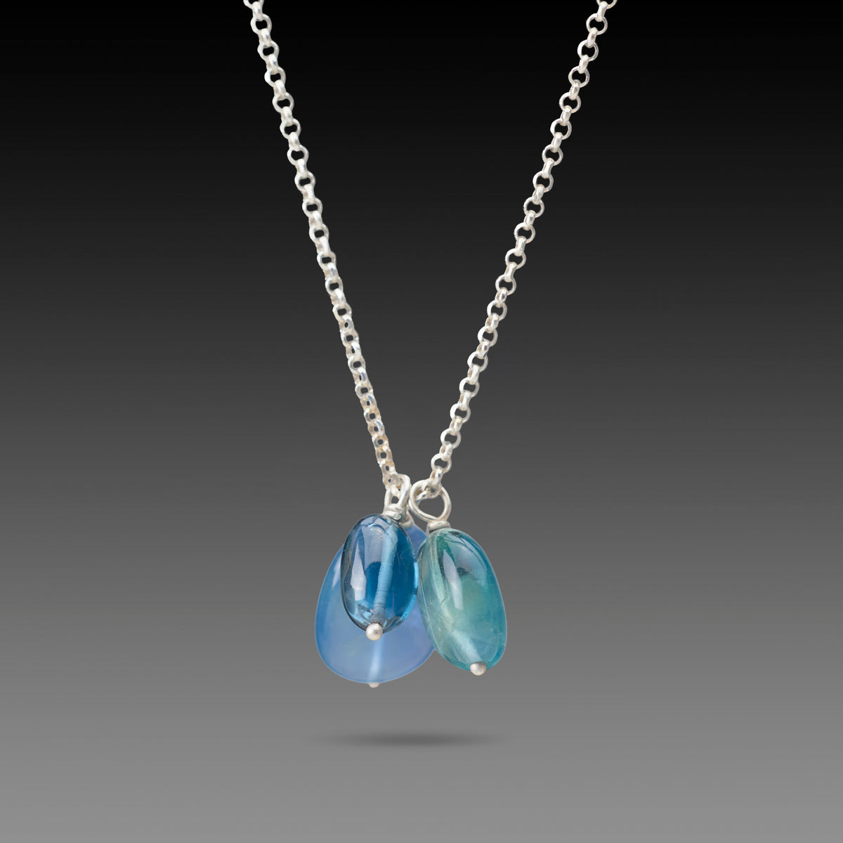 Fluorite Beads Charm Necklace
