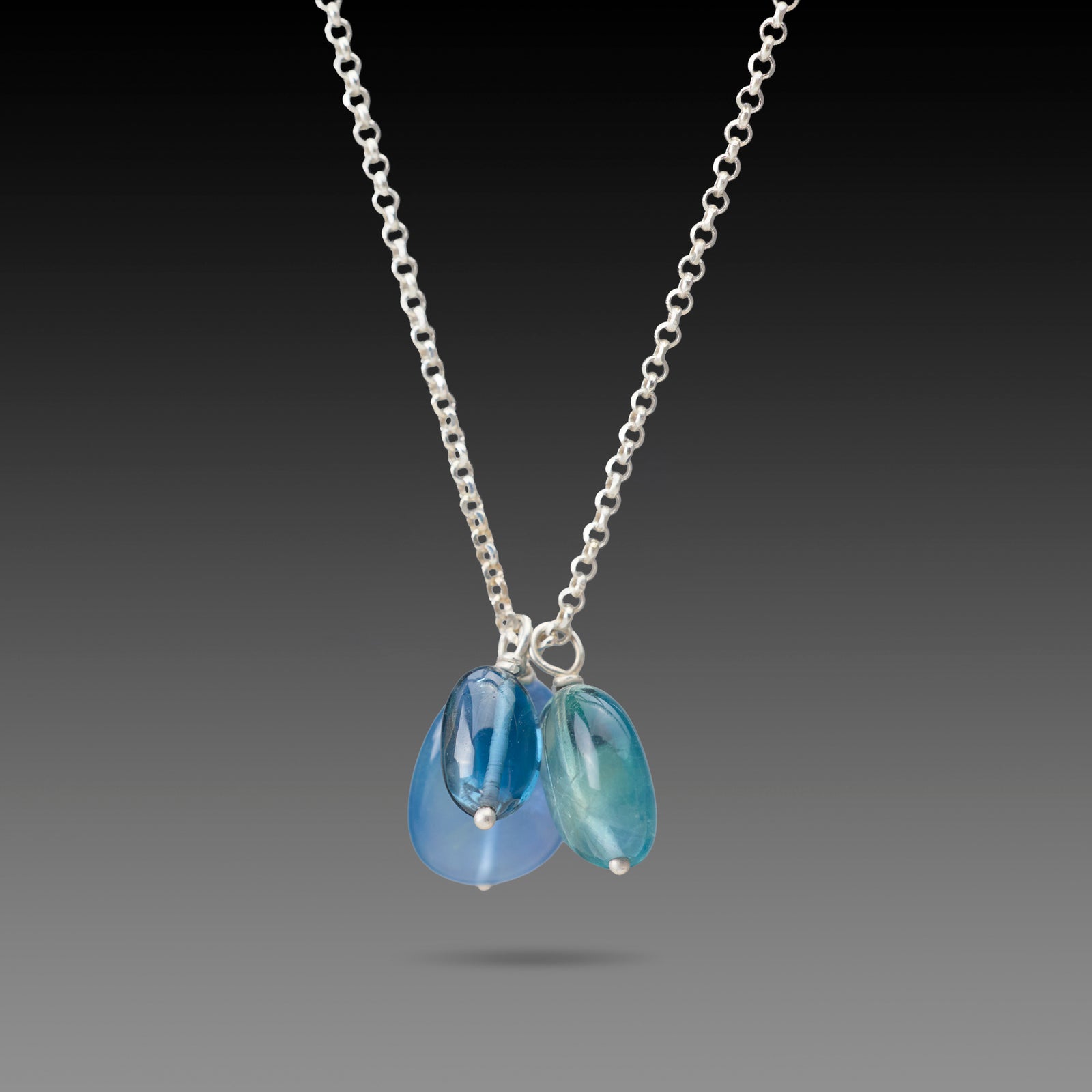 Fluorite Beads Charm Necklace