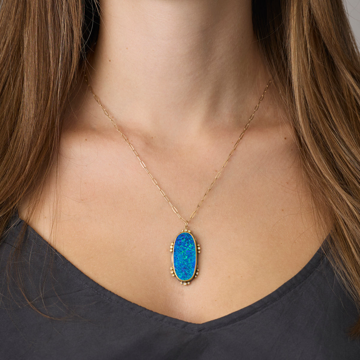 Australian Boulder Opal Statement Necklace