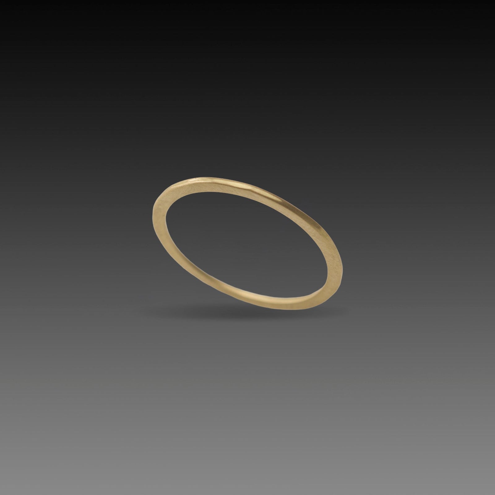 1mm Hammered Gold Band