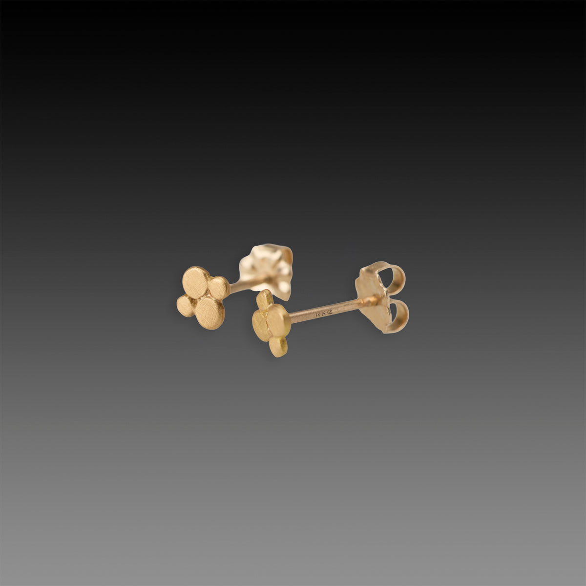 Tiny Gold Multi Disk Stud Earrings
