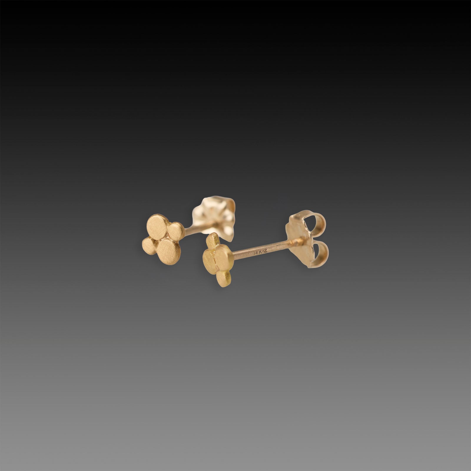 Tiny Gold Multi Disk Stud Earrings