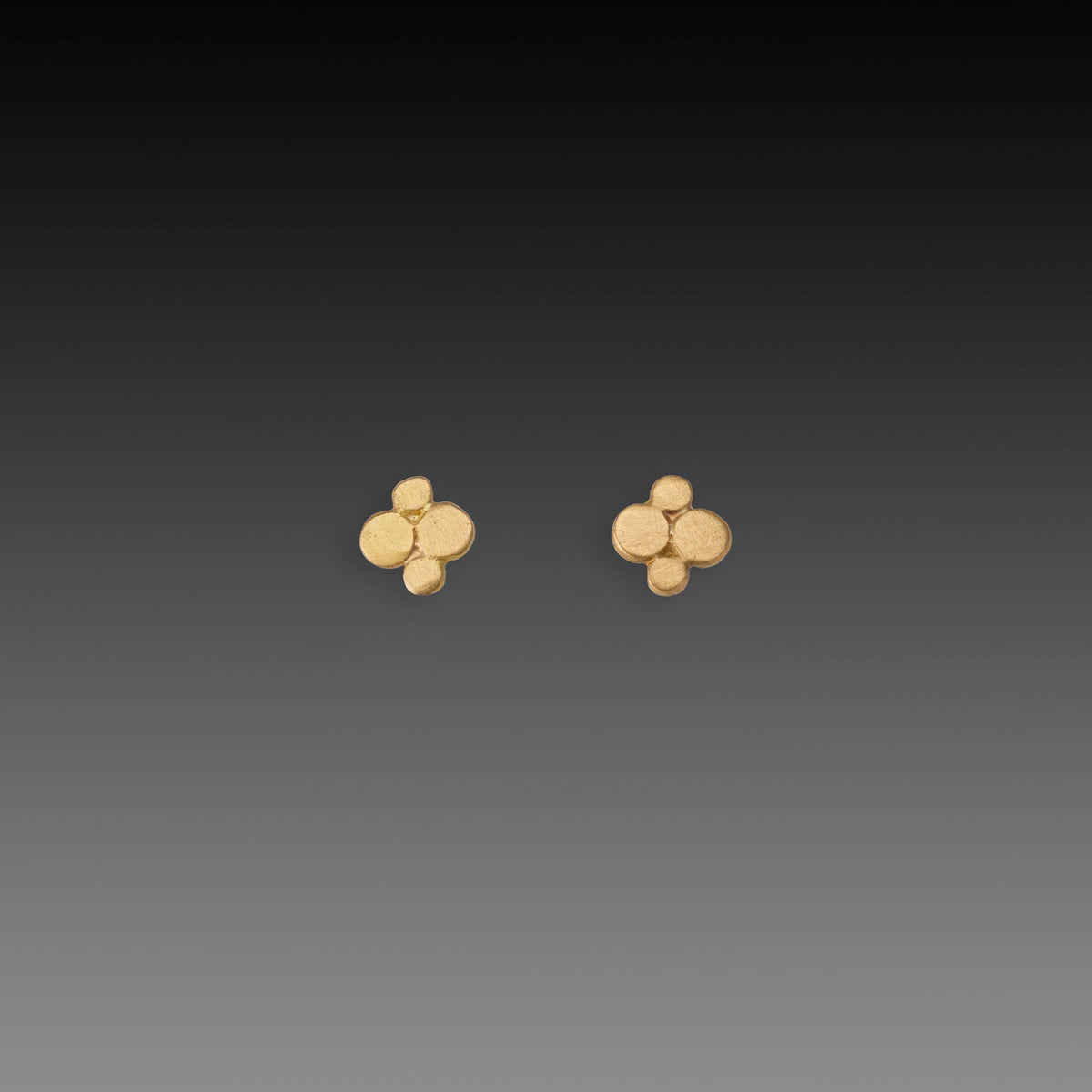 Tiny Gold Multi Disk Stud Earrings