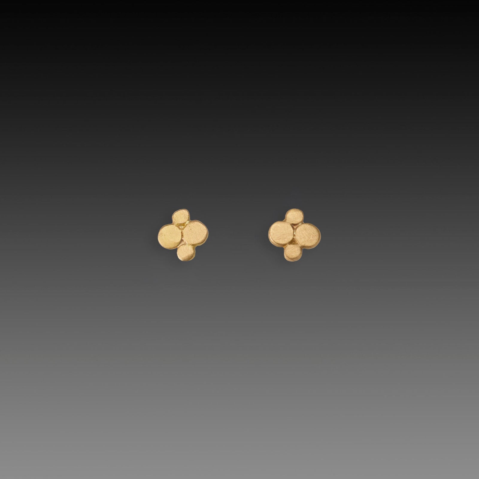 Tiny Gold Multi Disk Stud Earrings