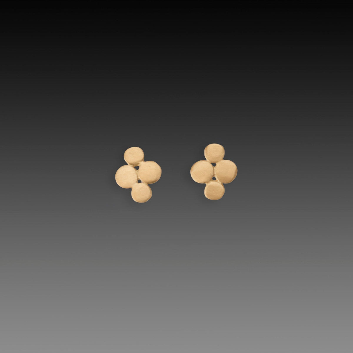Small Gold Multi Disk Stud Earrings