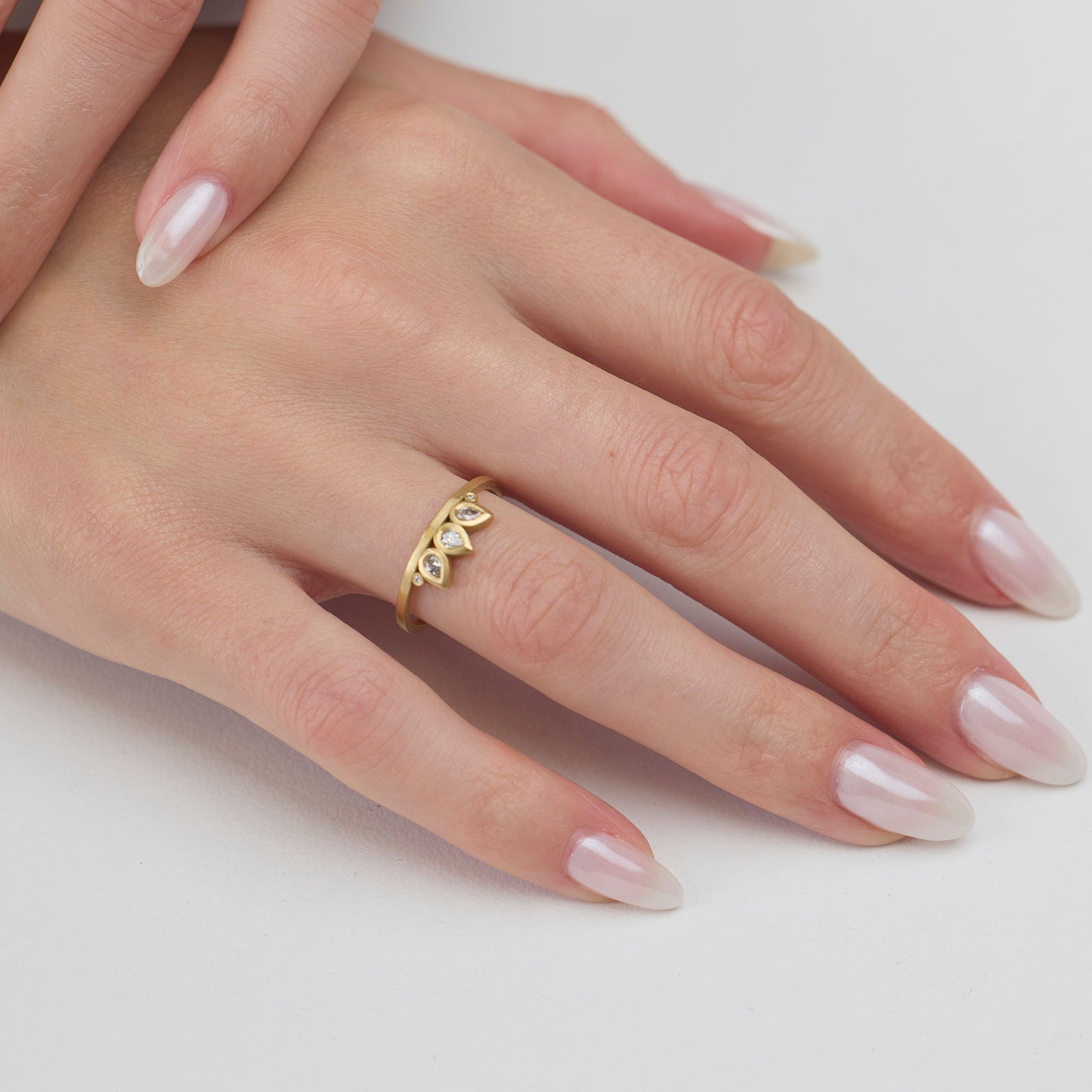 Lotus Petal Diamond Band