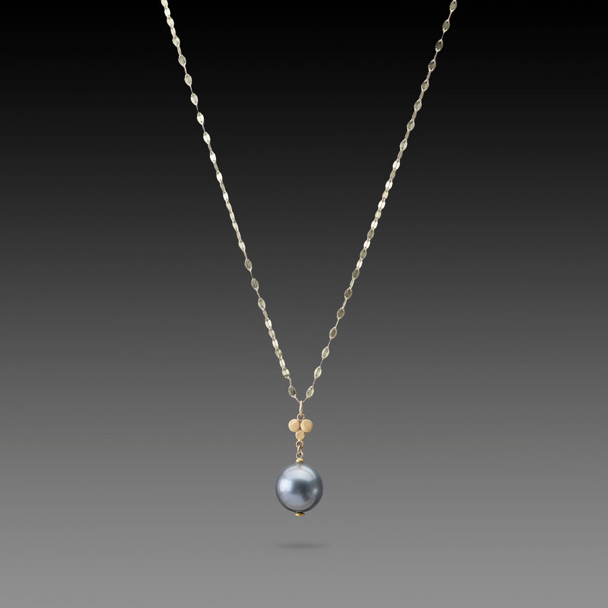 Large Gray Pearl Orb Necklace