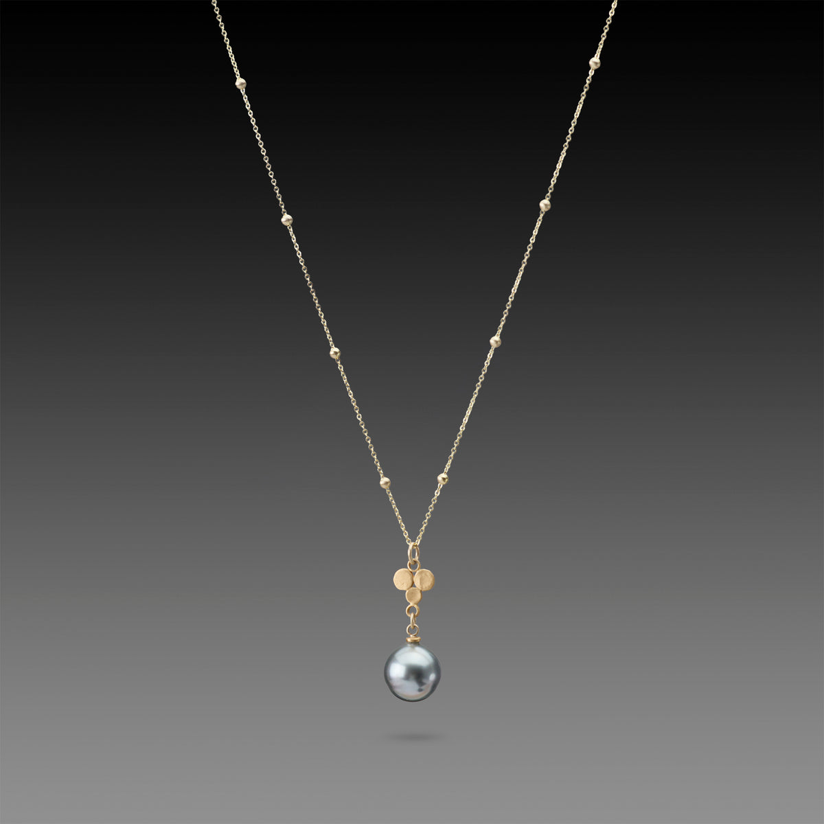 Gray Pearl Orb Necklace