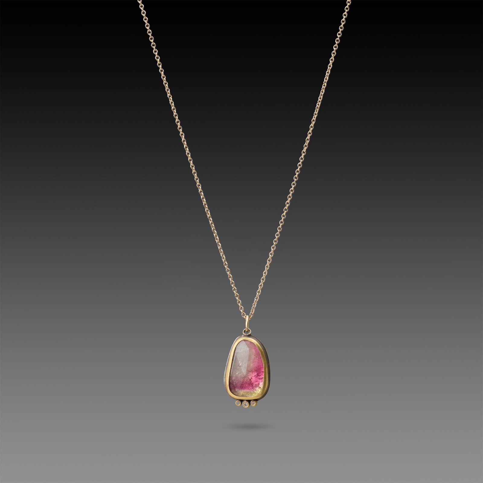 Ombre Pink Tourmaline Necklace
