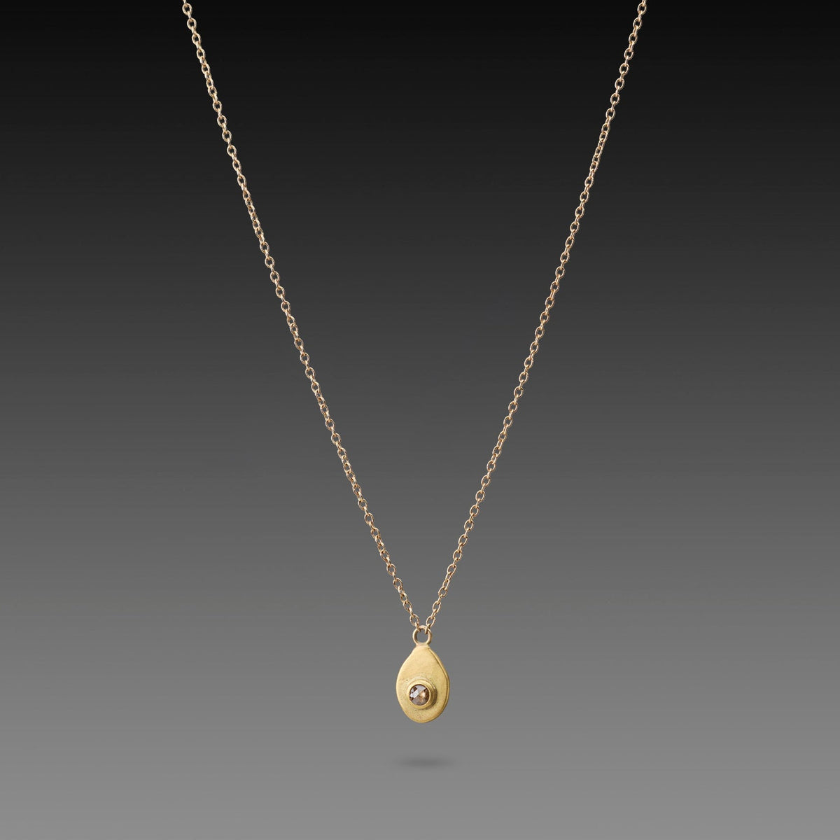 Dainty Champagne Diamond Necklace