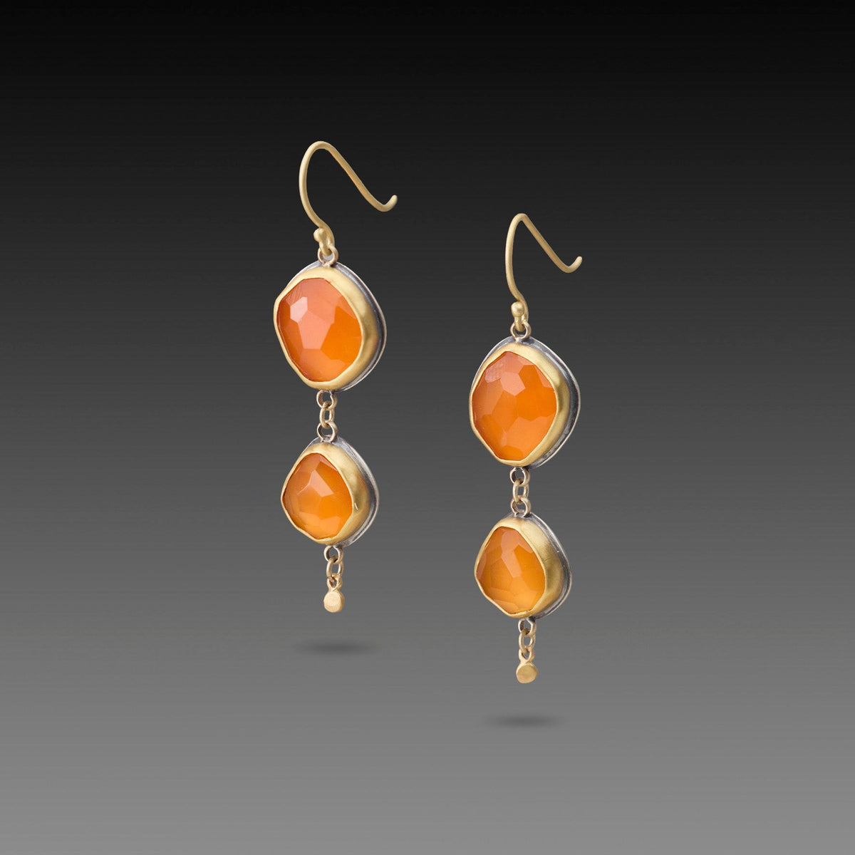 Carnelian Double Drop Earrings