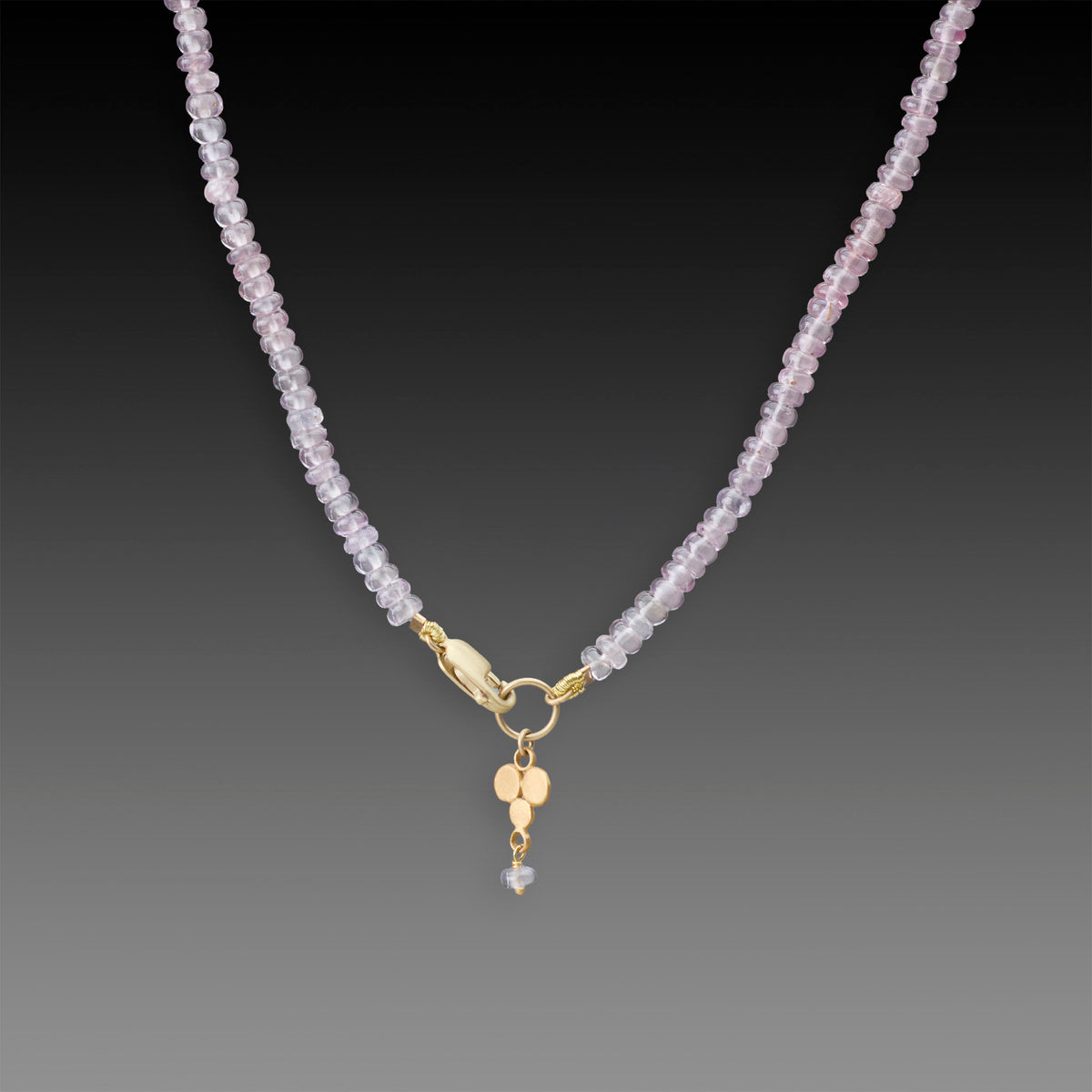 Ombre Spinel Plum Beaded Necklace