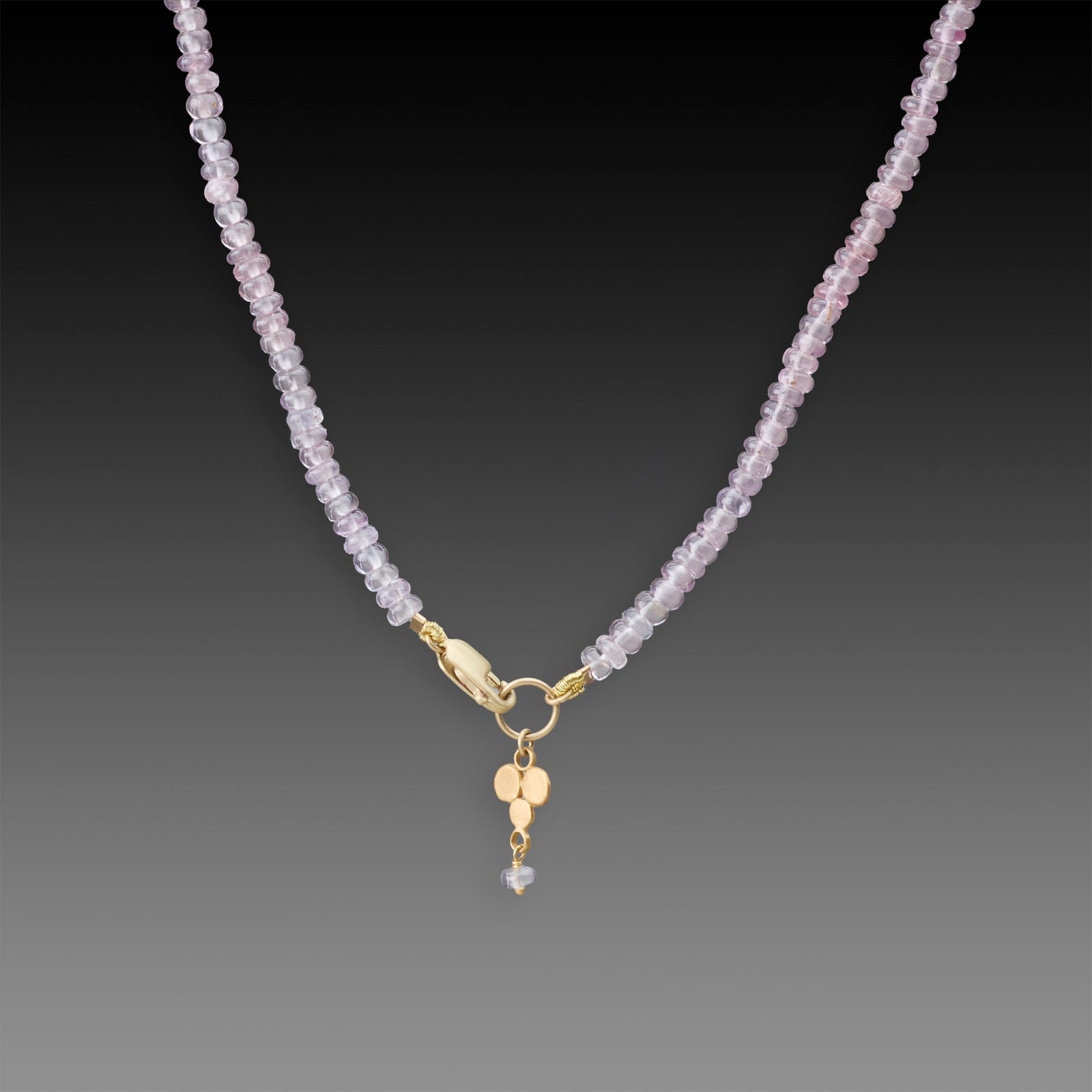 Ombre Spinel Plum Beaded Necklace