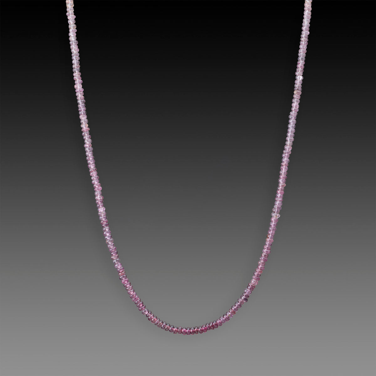 Ombre Spinel Plum Beaded Necklace