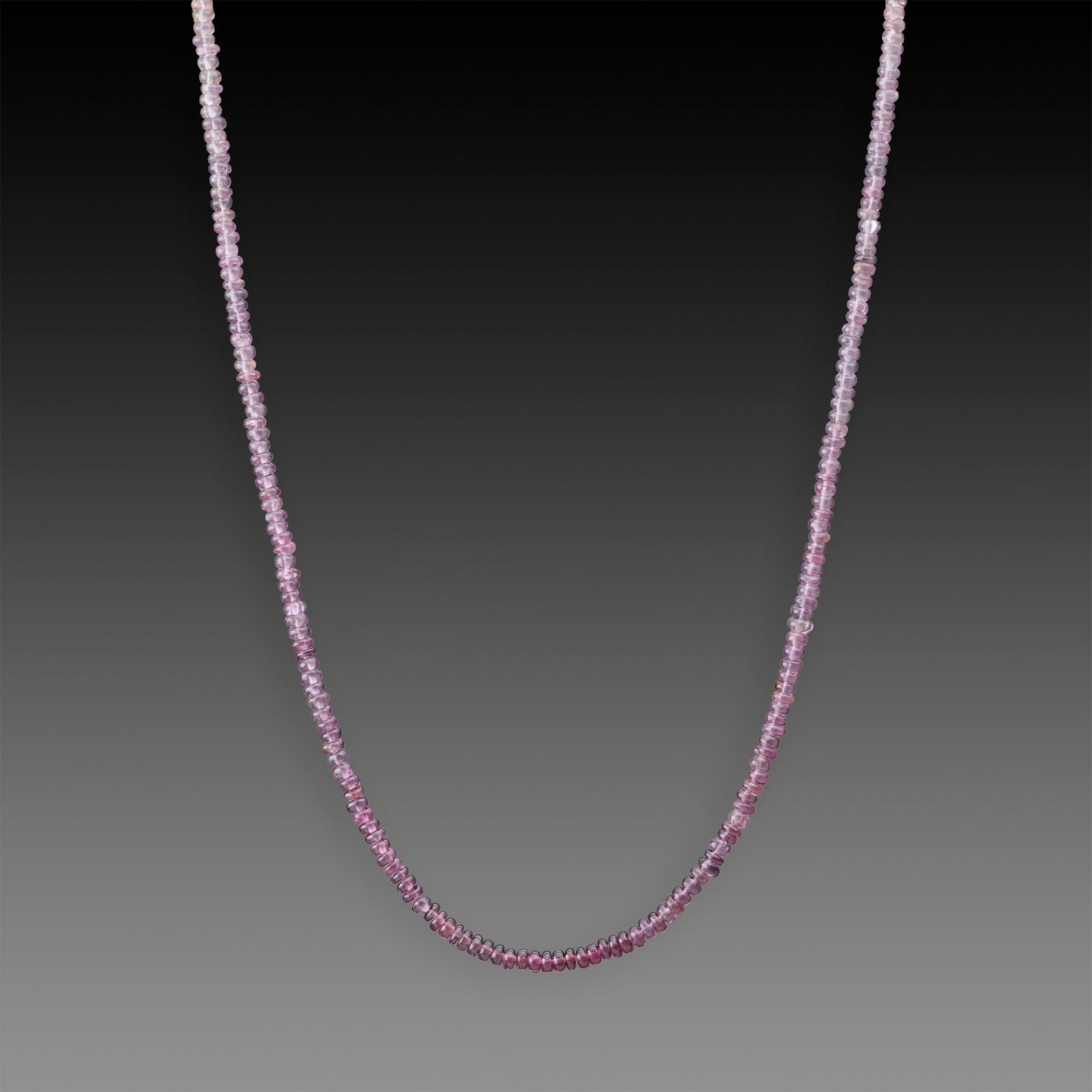 Ombre Spinel Plum Beaded Necklace