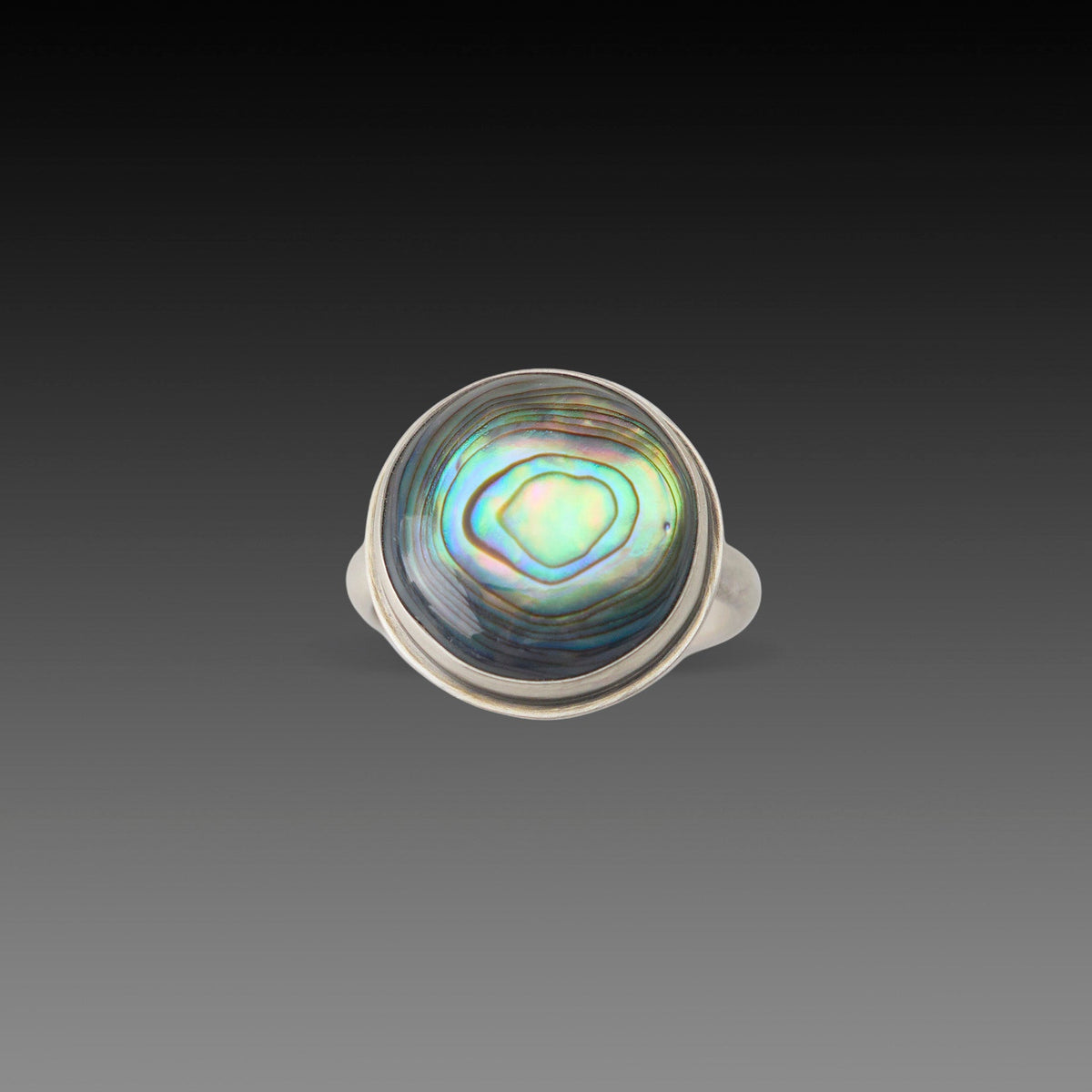 Silver Mother of Pearl Swirl Ring