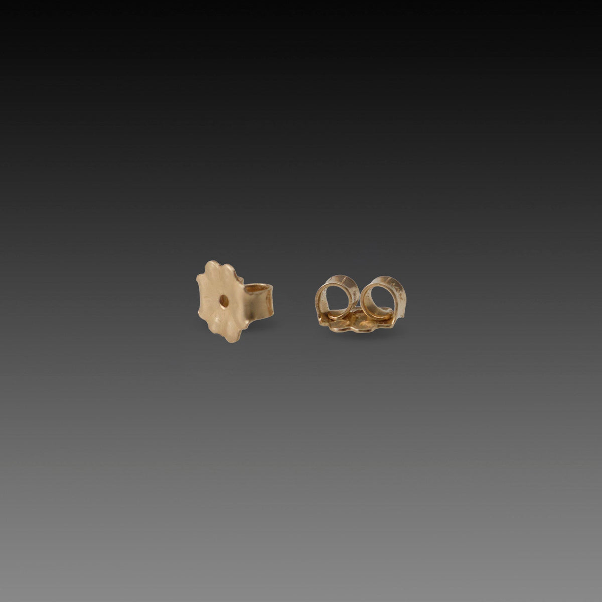 Gold Dot Stud Earrings with Diamonds