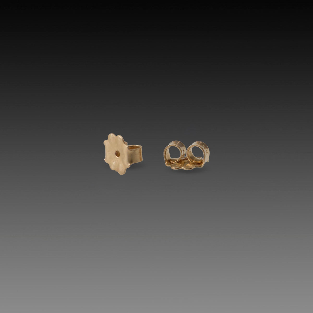 Gold Dot Stud Earrings with Pink Sapphires