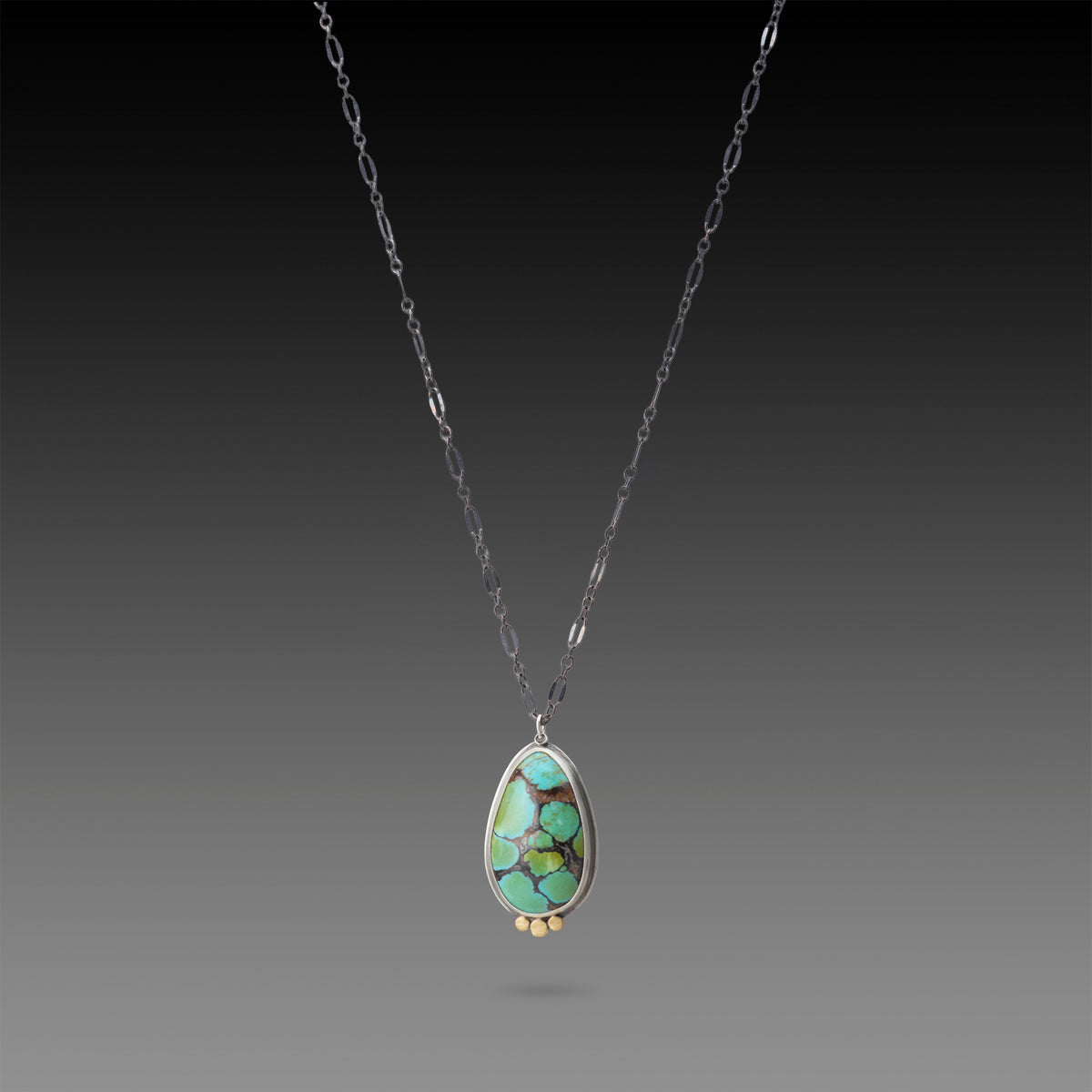 Turquoise Lagoon Necklace with 22k Trio