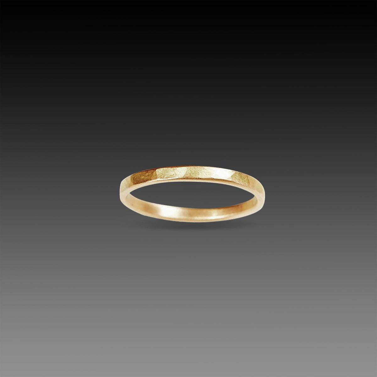 2mm Hammered Gold Band