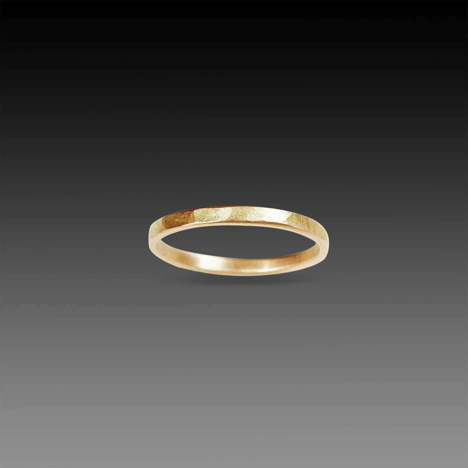 2mm Hammered Gold Band