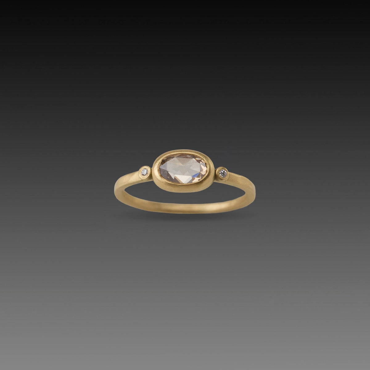 Champagne Diamond Oval Ring