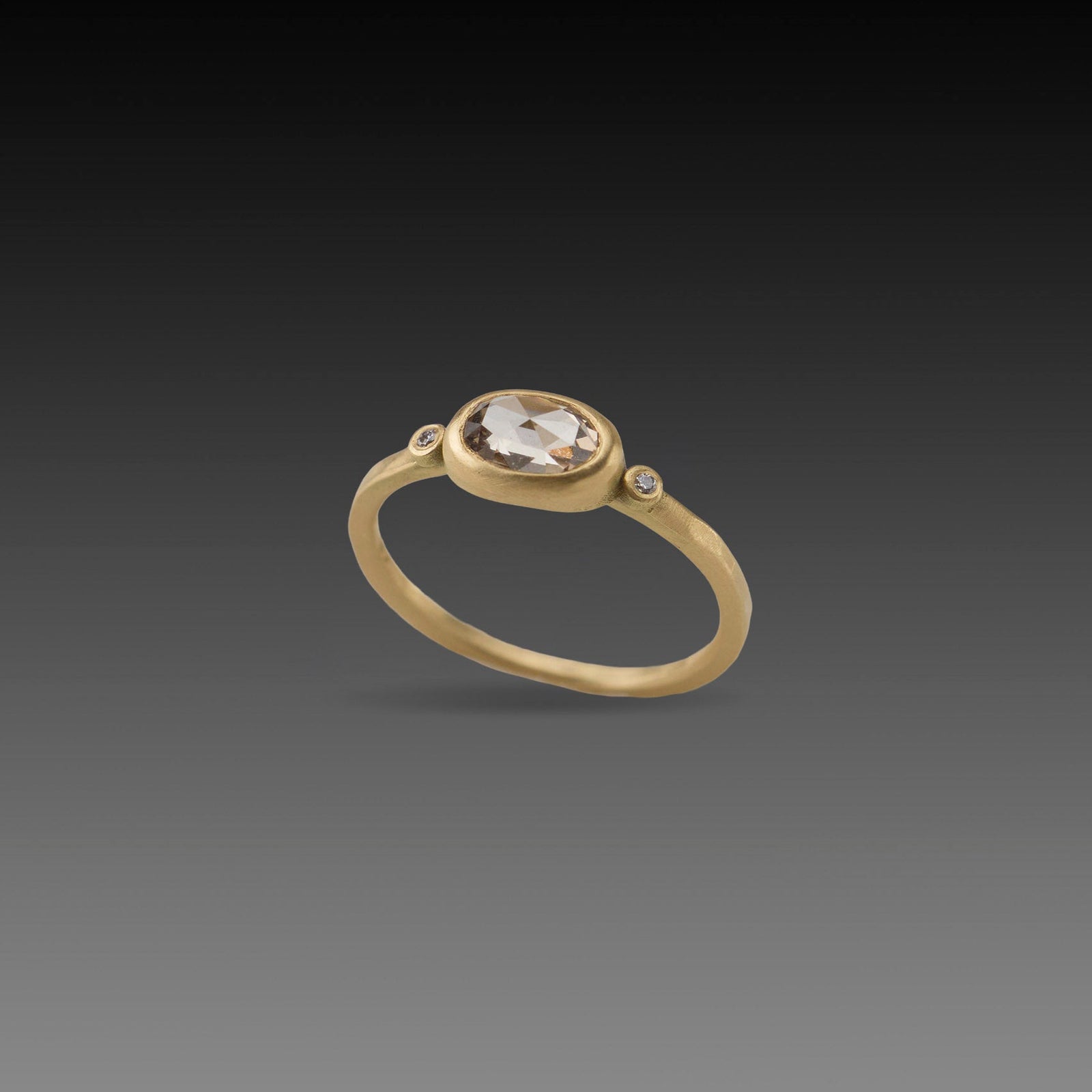 Champagne Diamond Oval Ring