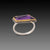 Geometric Amethyst Ring with Three Diamonds