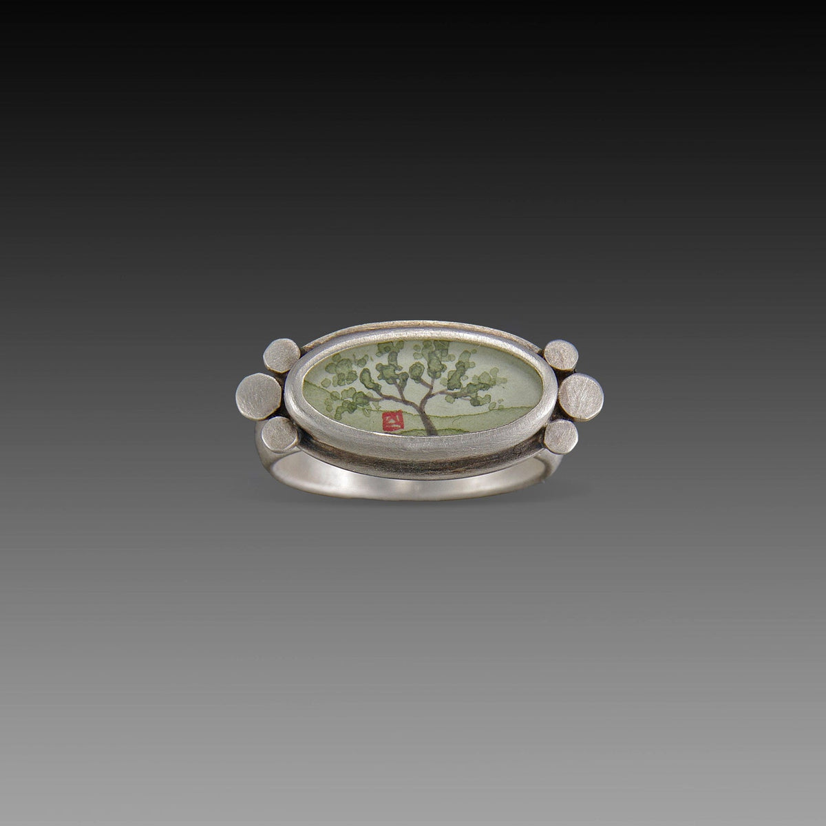 Narrow Oval Spring Maple Ring