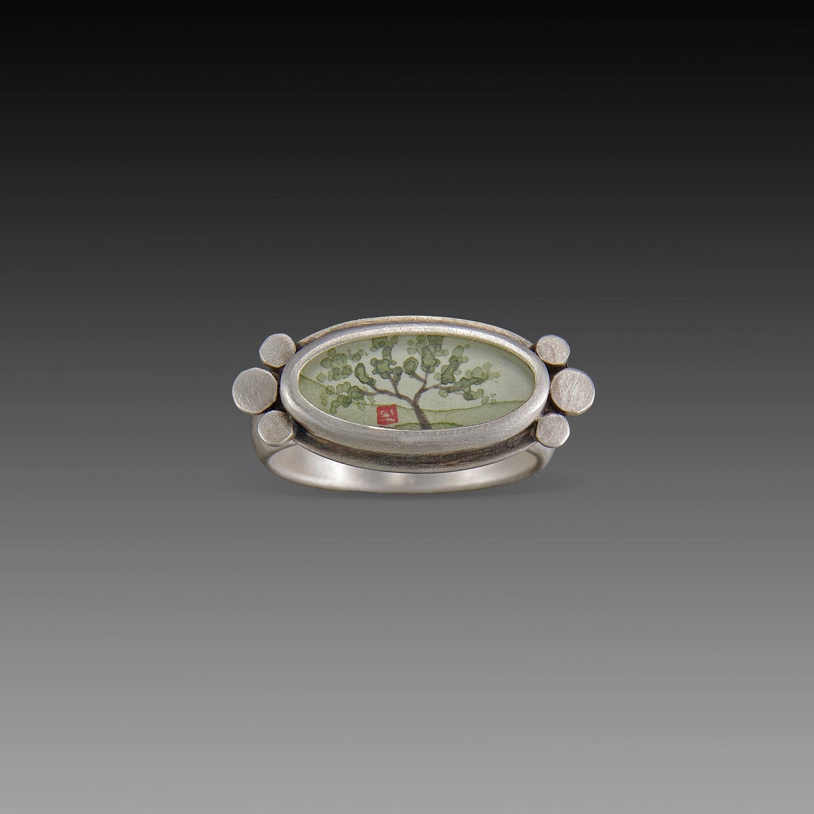 Narrow Oval Spring Maple Ring