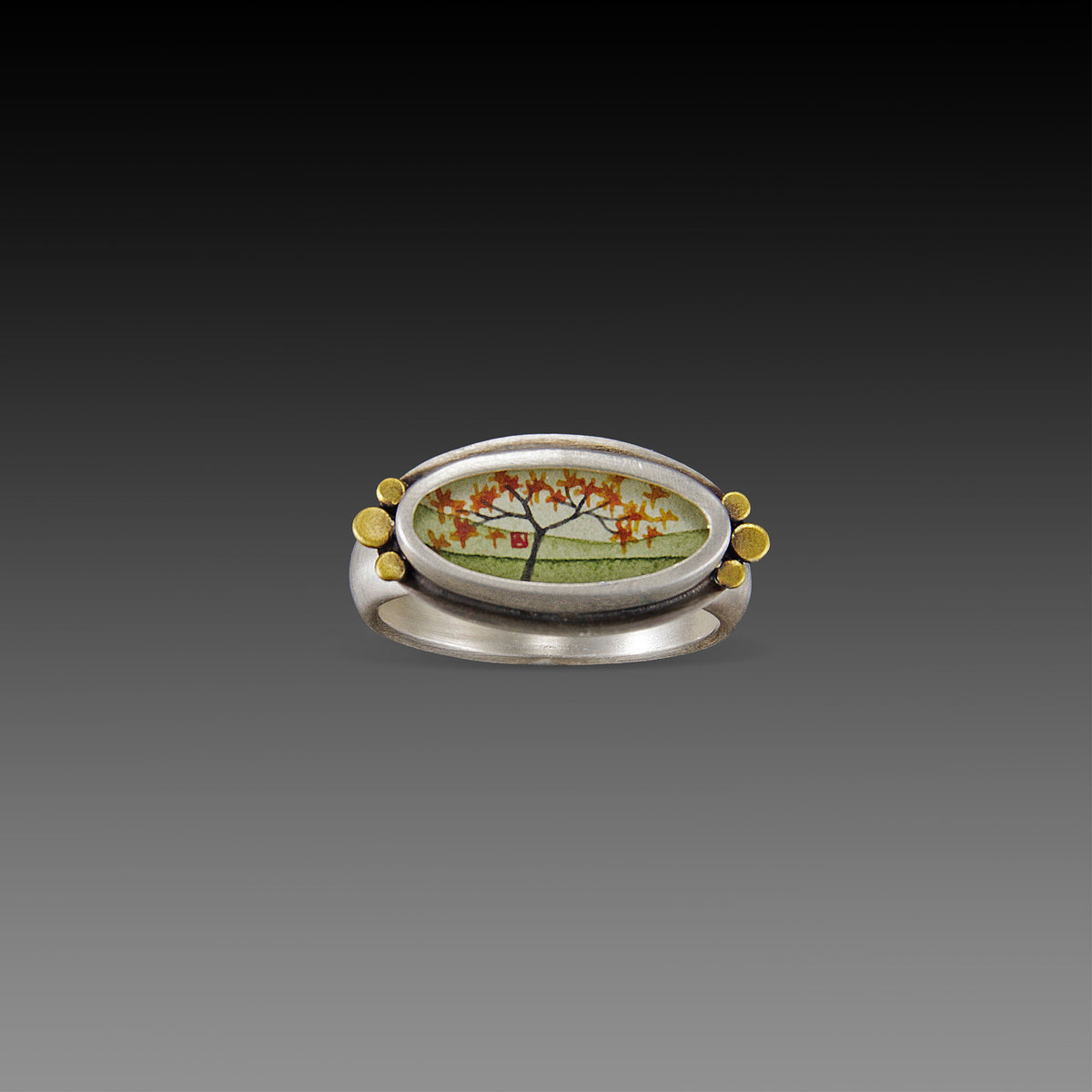 Autumn Maple Narrow Oval Ring