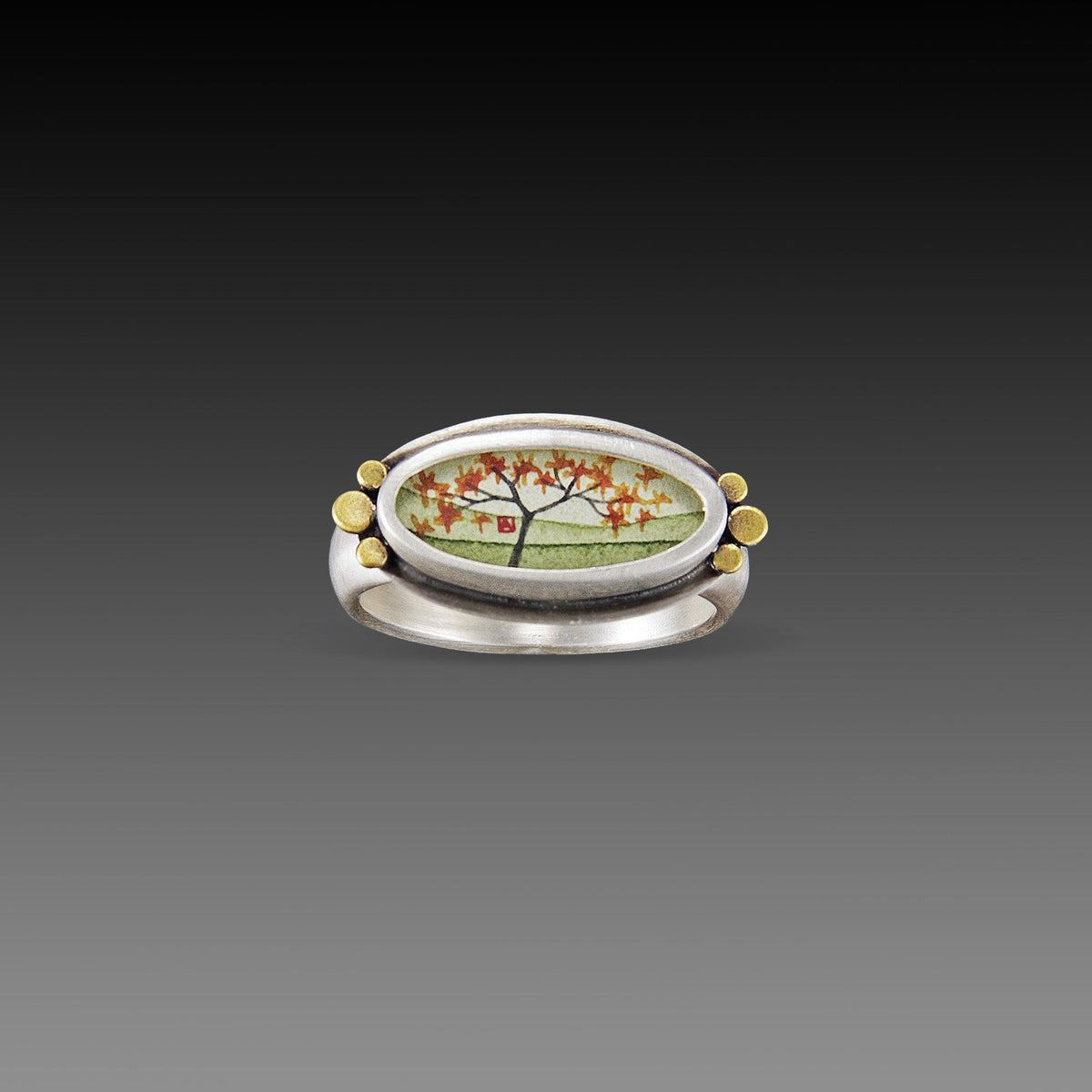 Autumn Maple Narrow Oval Ring