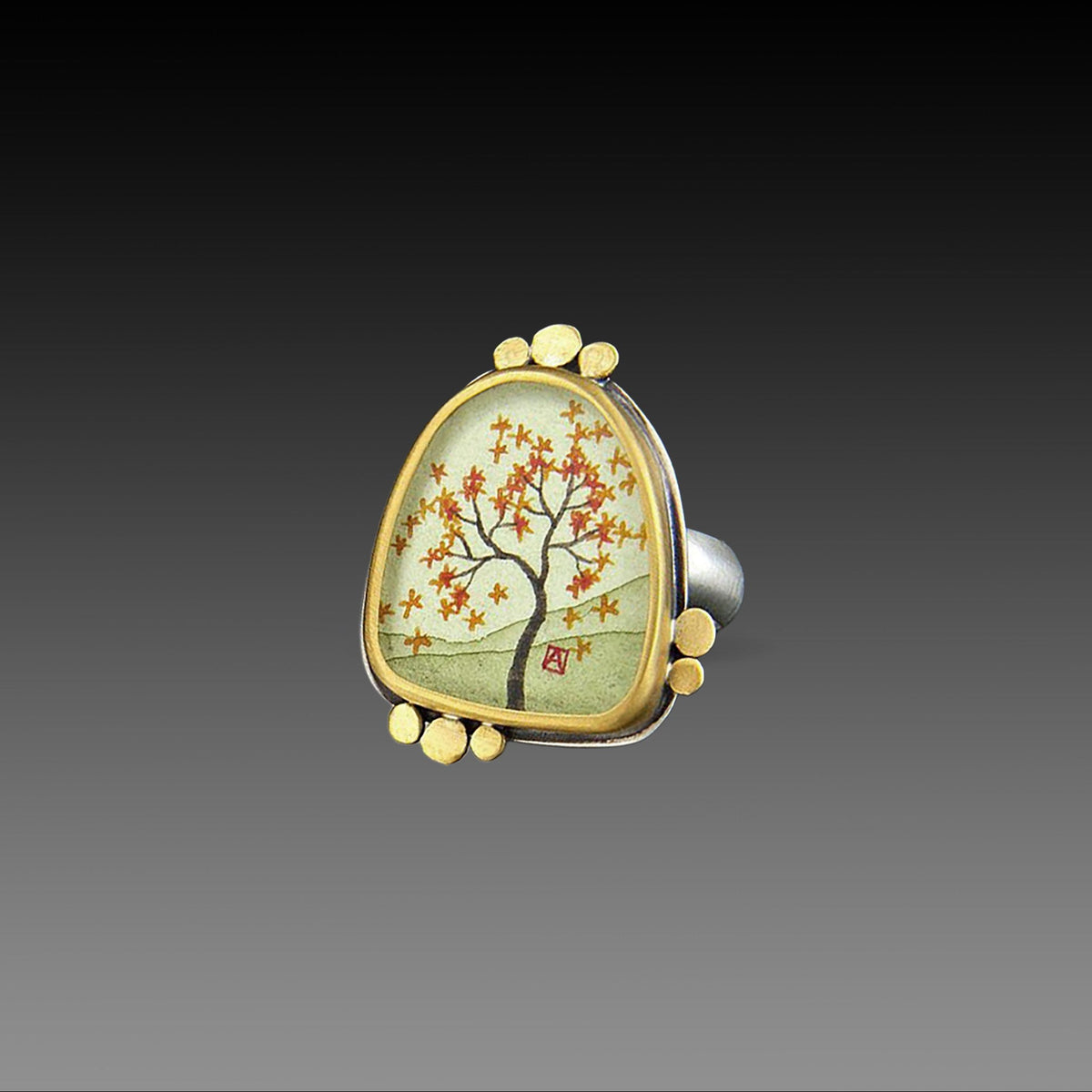 Large Organic Autumn Maple Ring