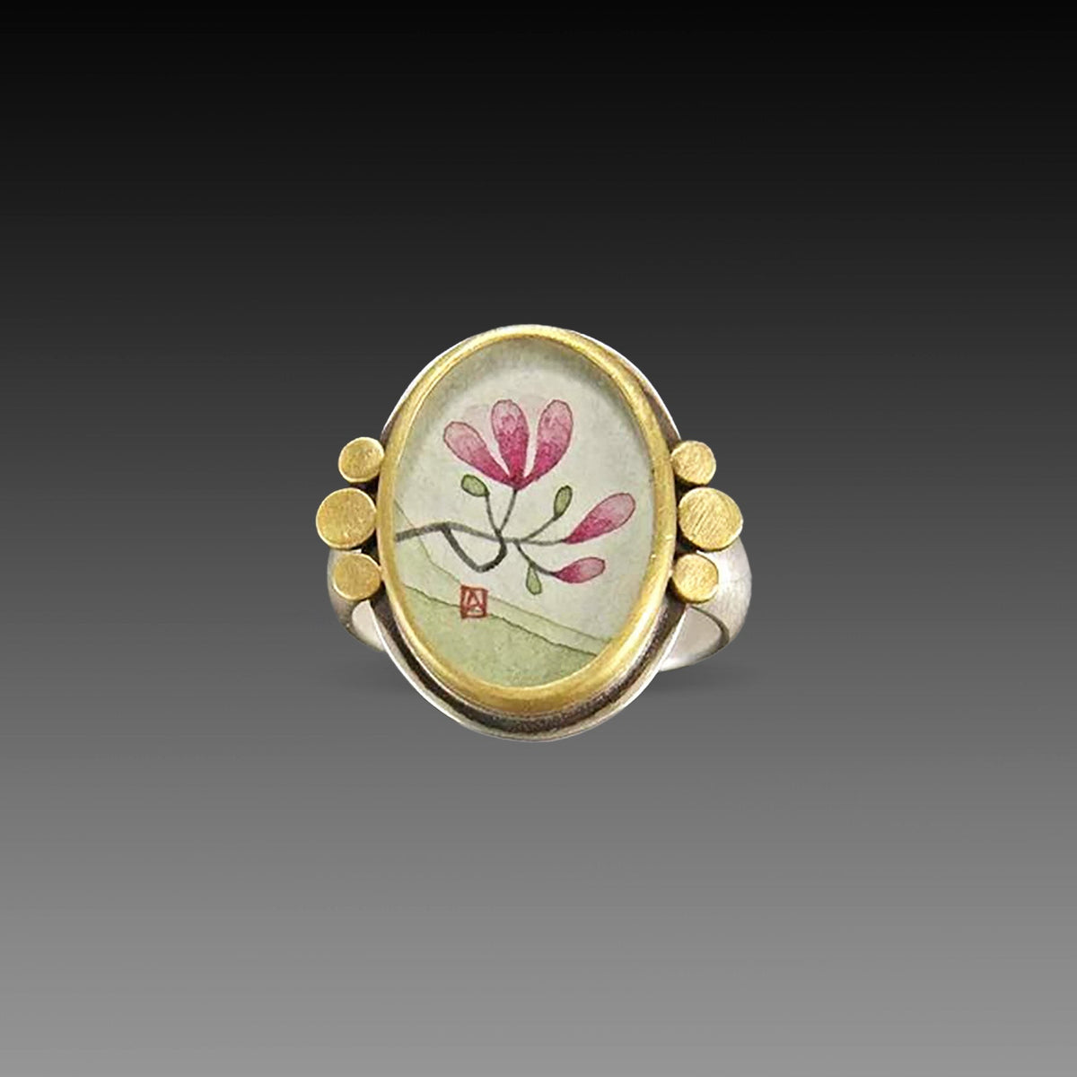 Oval Magnolia Ring