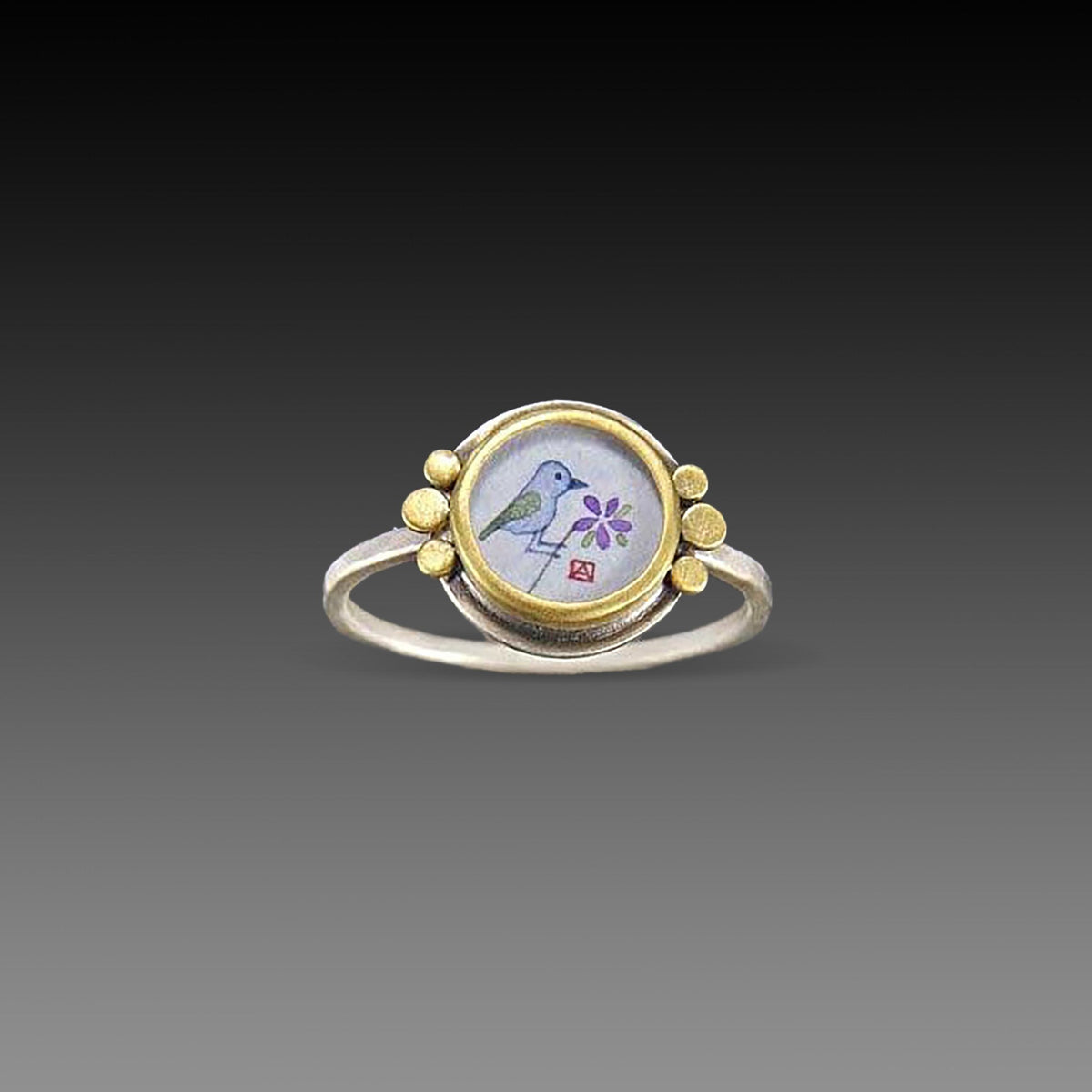 Tiny Bluebird Ring