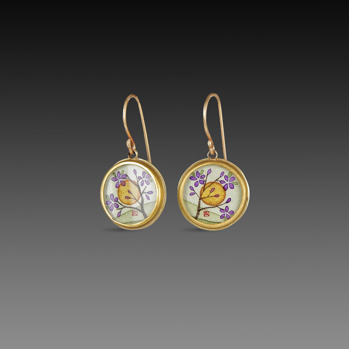 Gold Plum Blossom Earrings