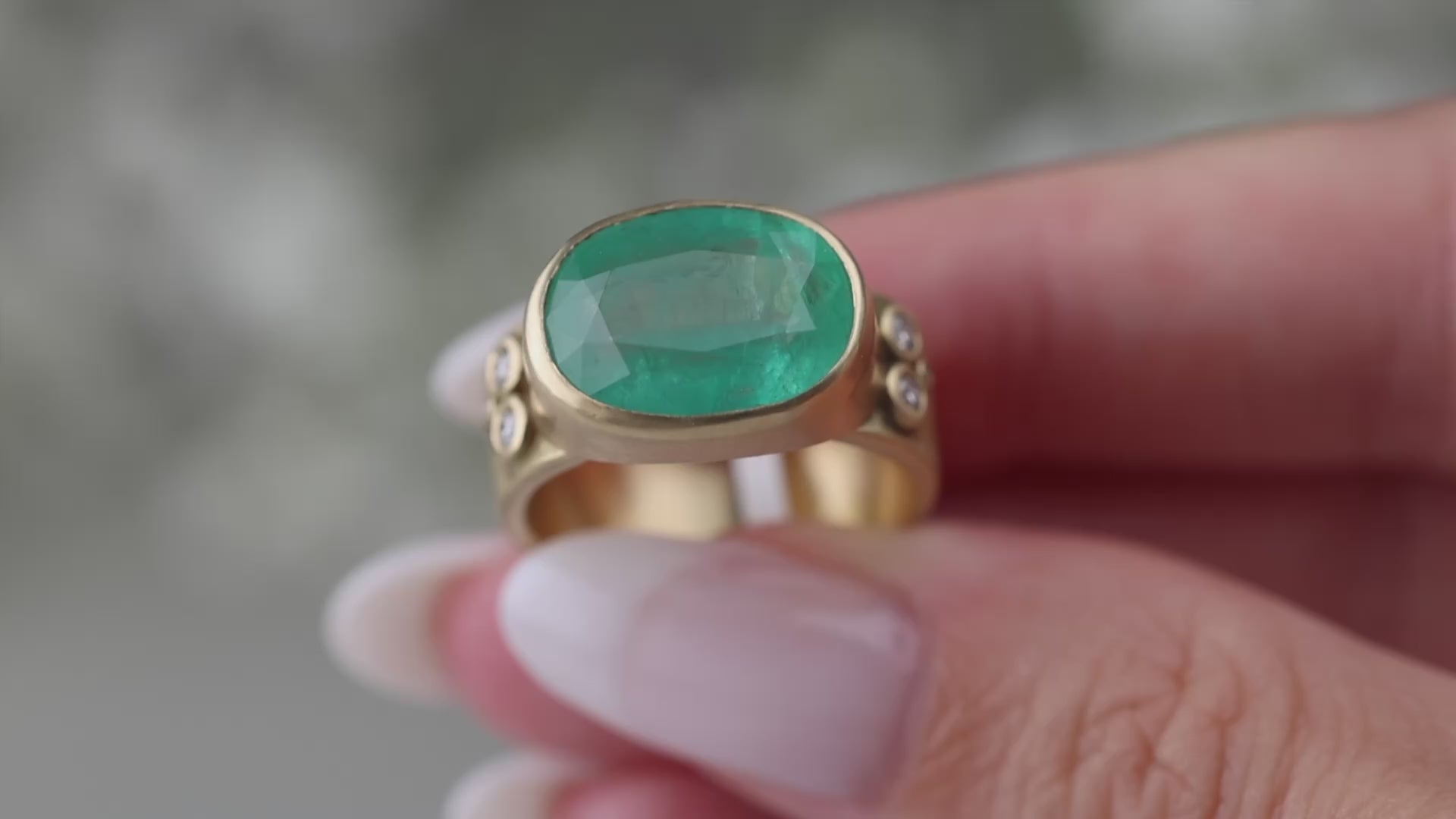 Large Oval Emerald Ring