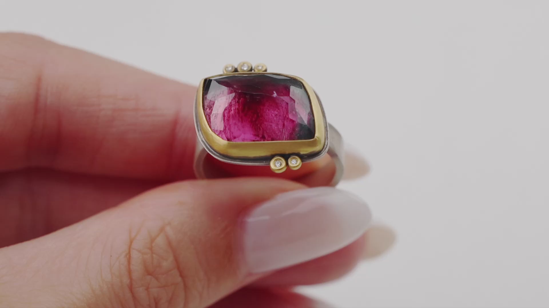 Watermelon Tourmaline Ring