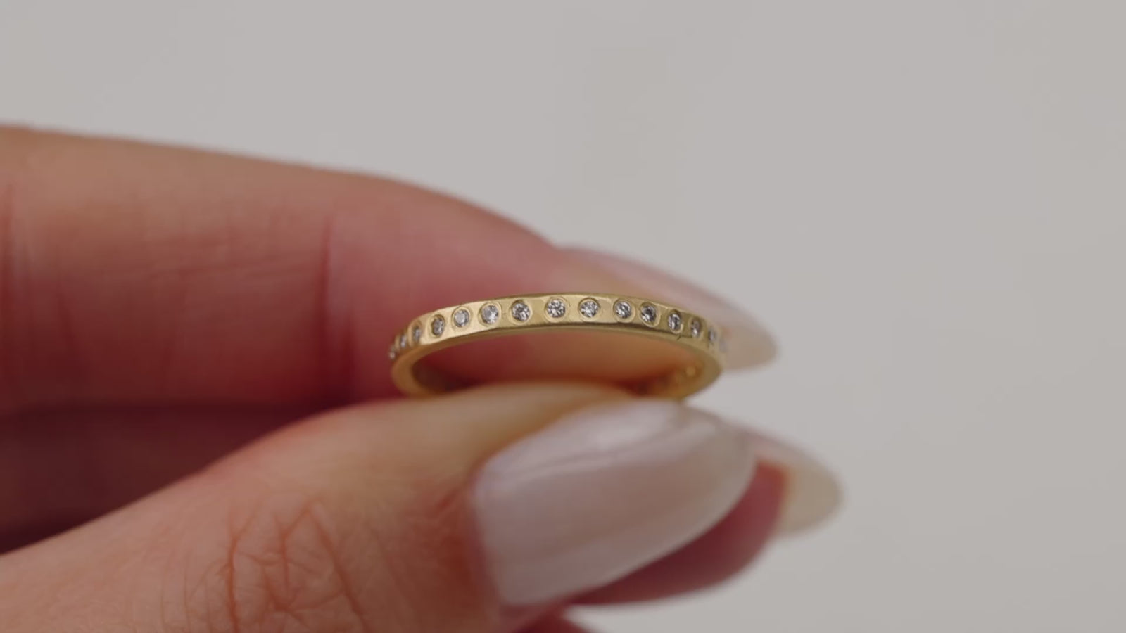 Narrow Diamond Line Band