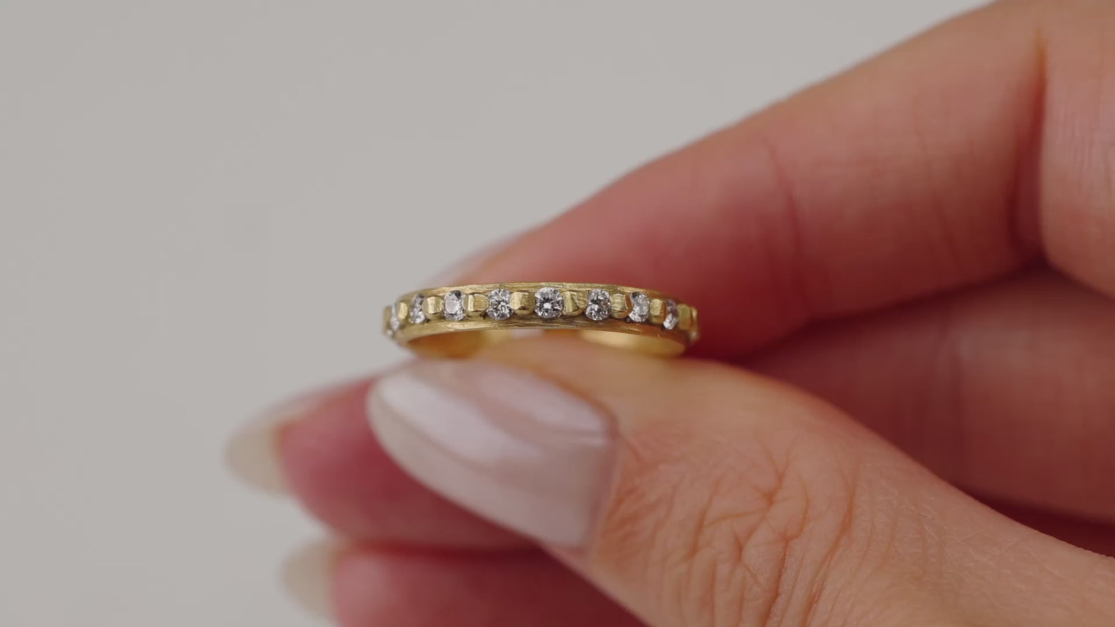 Raised Dot Band with Sprinkle Diamonds