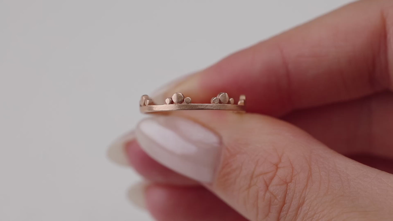 Side Trios Band in Rose Gold