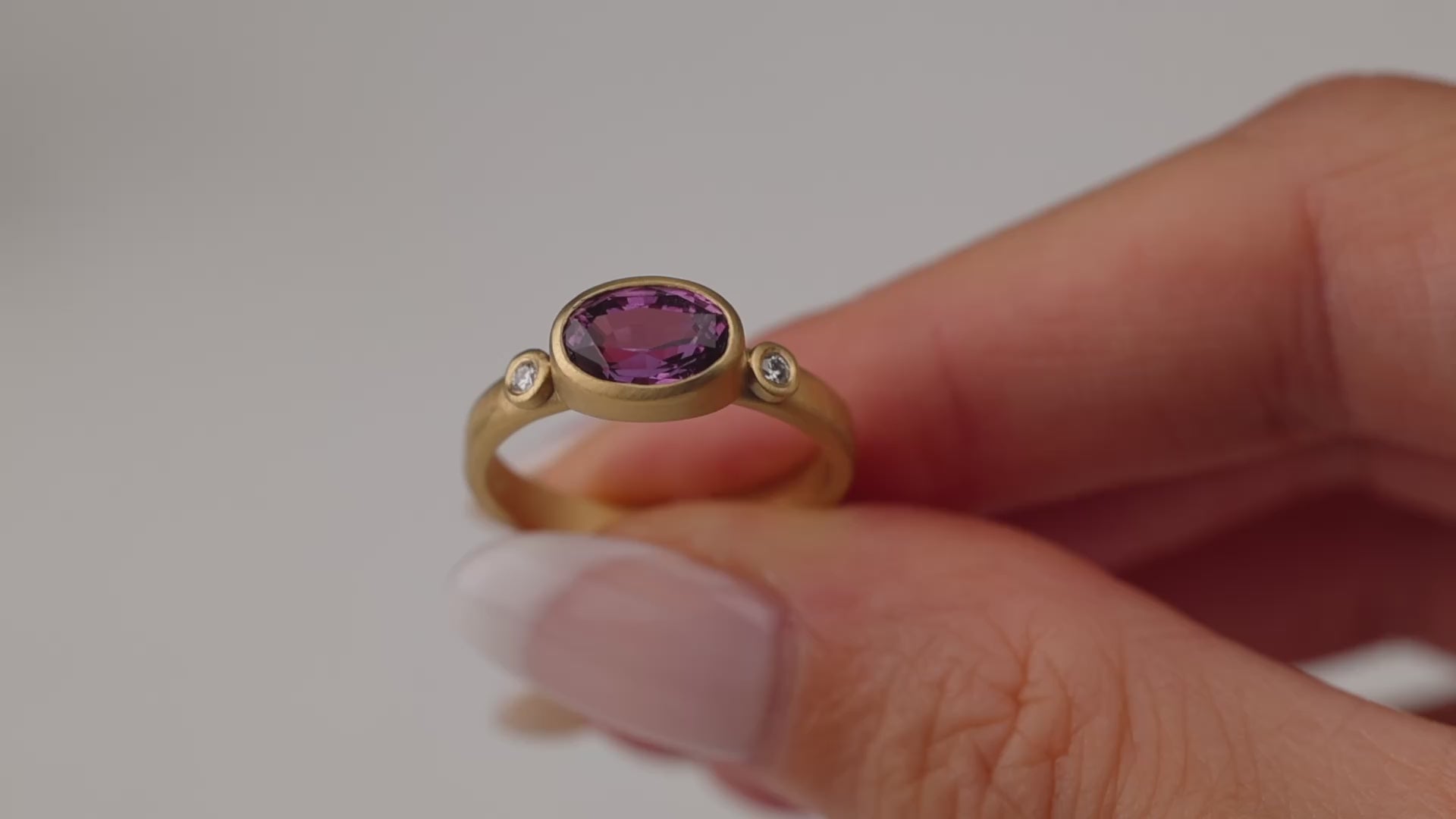 Deep Fuchsia Sapphire Ring