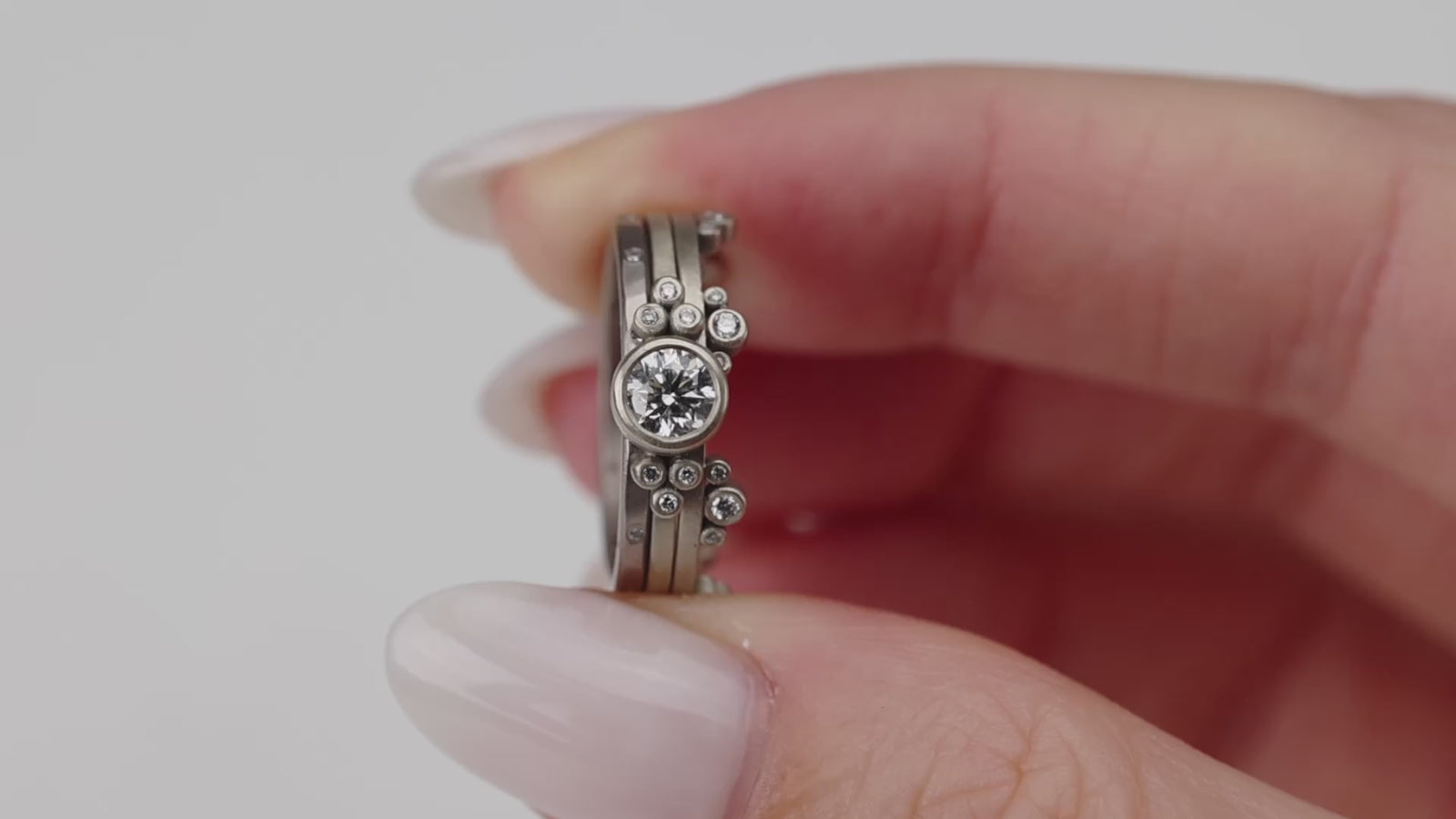 White Gold Diamond Stack